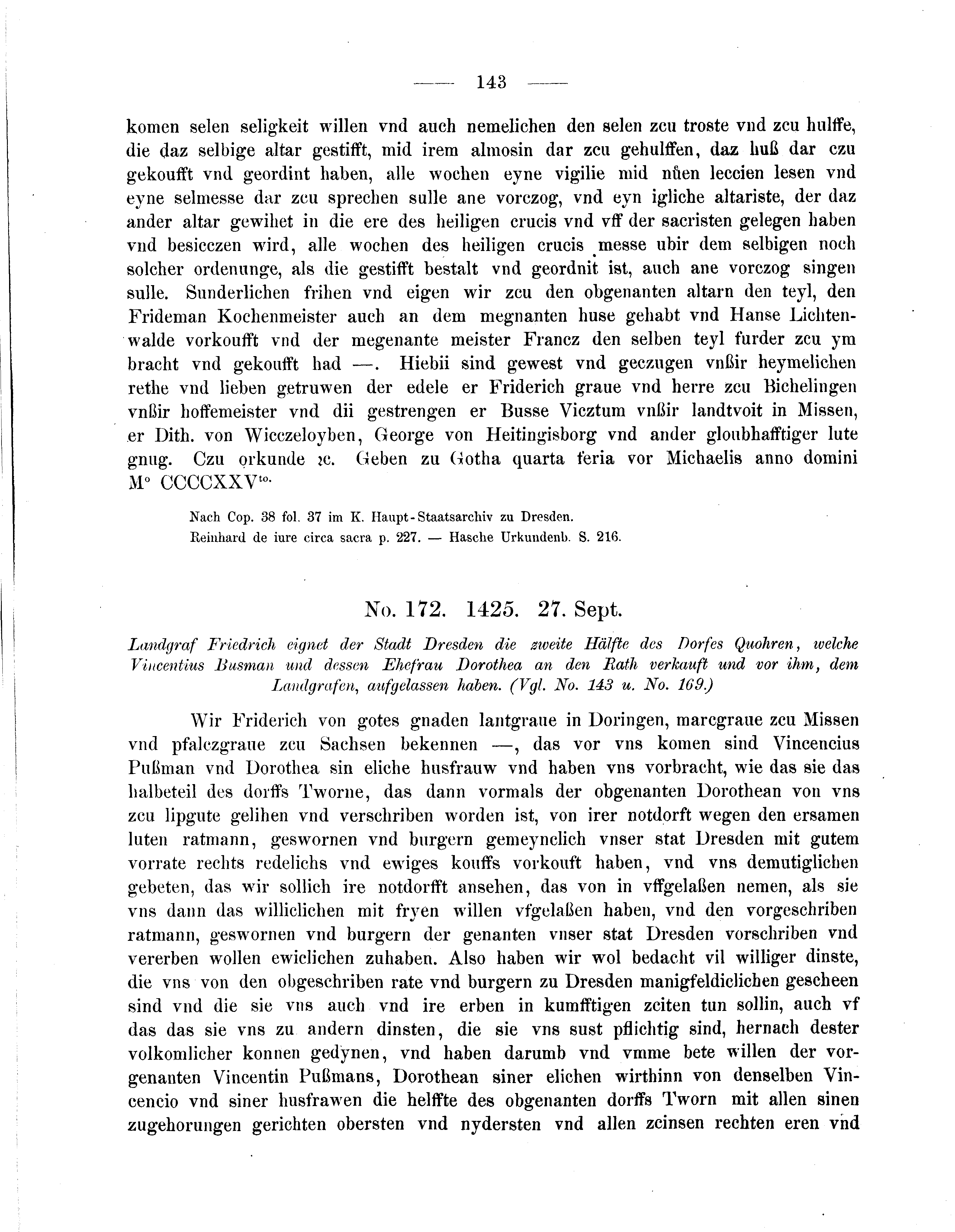 Historische Urkunde Seite 143 aus Band cds2_05