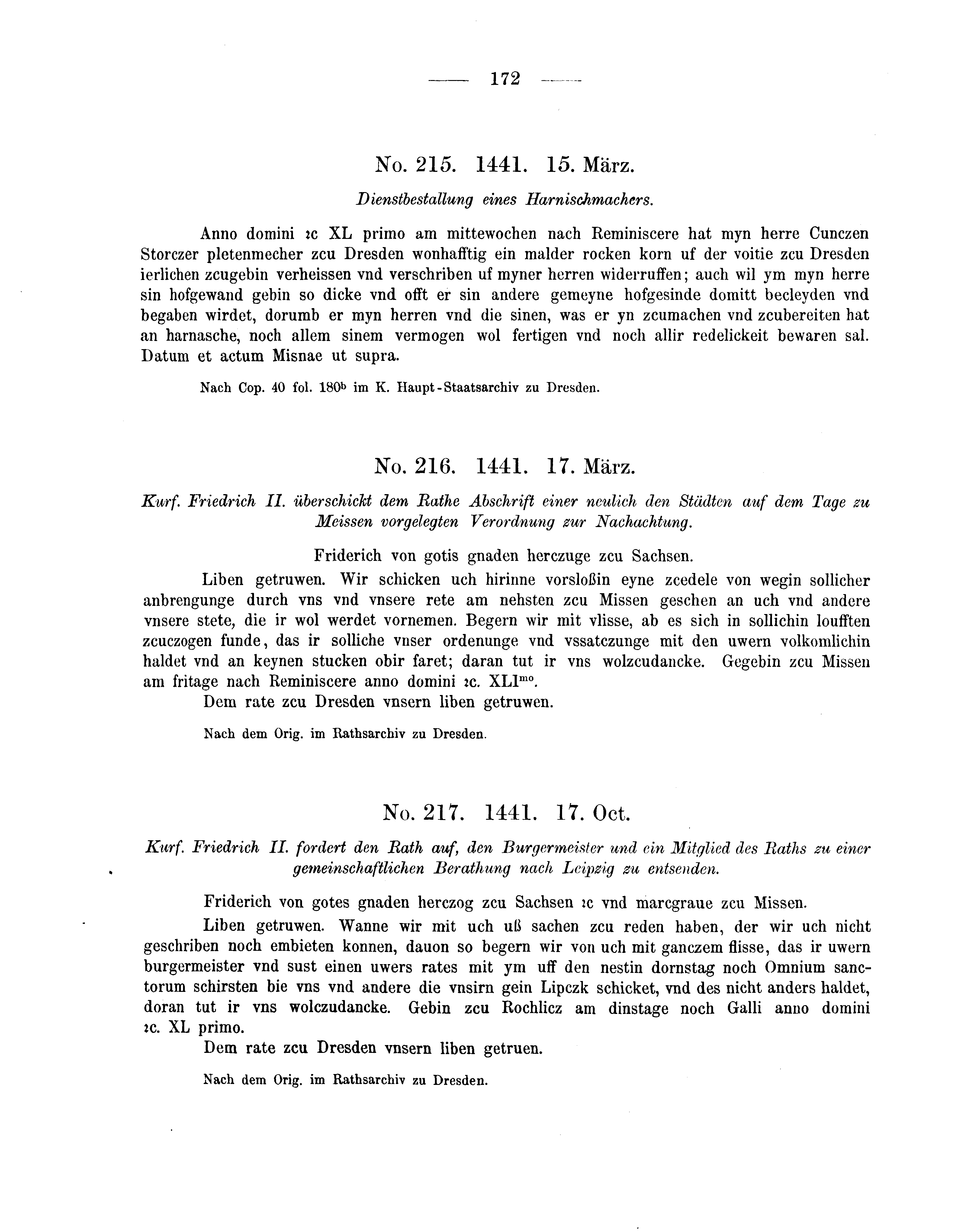 Historische Urkunde Seite 172 aus Band cds2_05