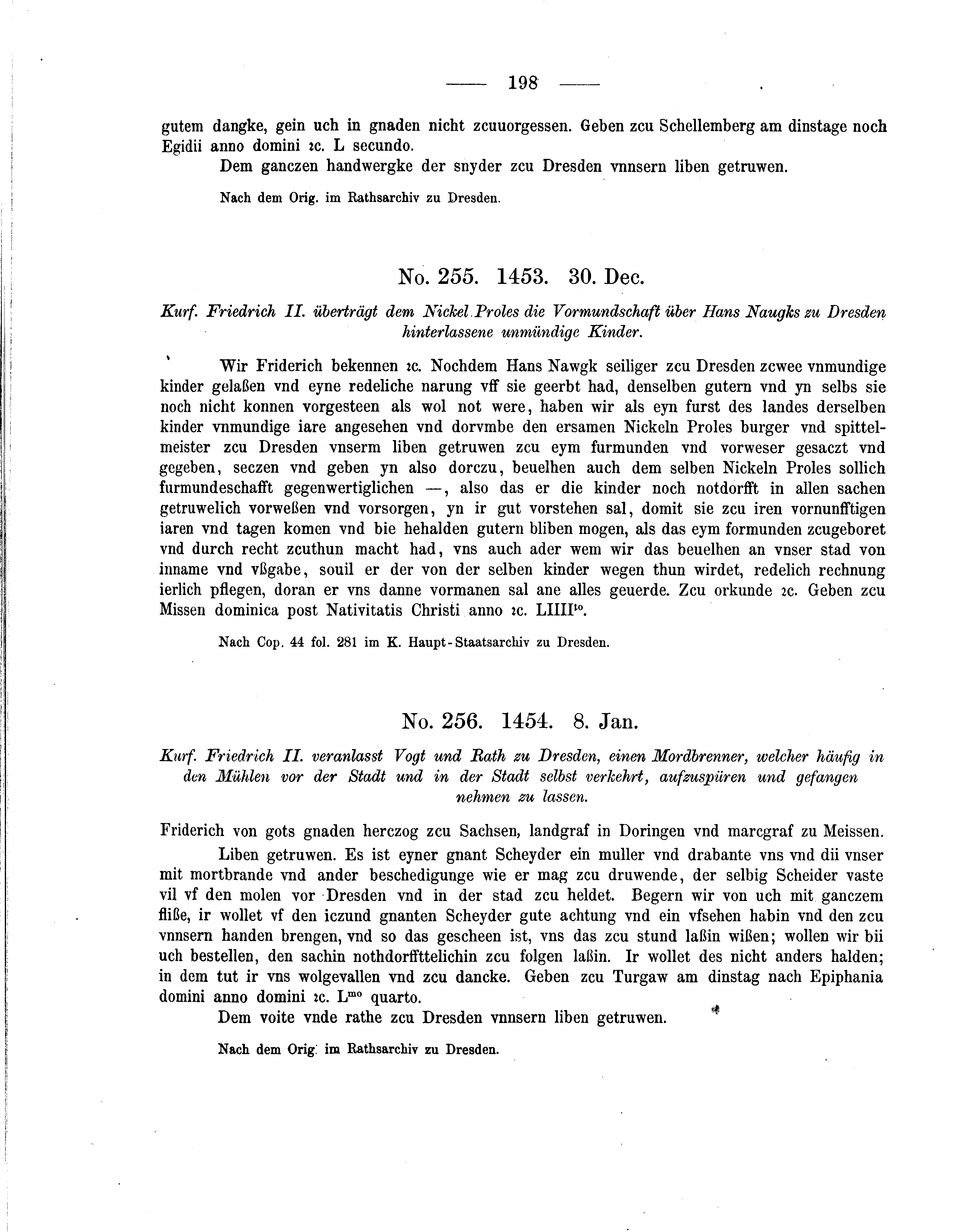 Historische Urkunde Seite 198 aus Band cds2_05