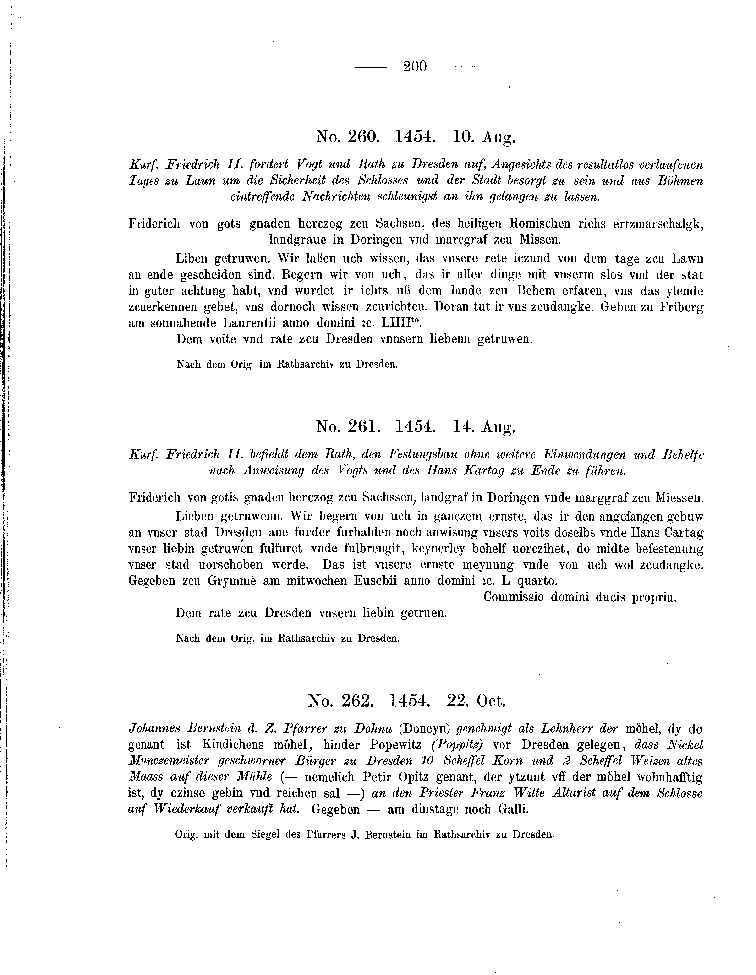 Historische Urkunde Seite 200 aus Band cds2_05