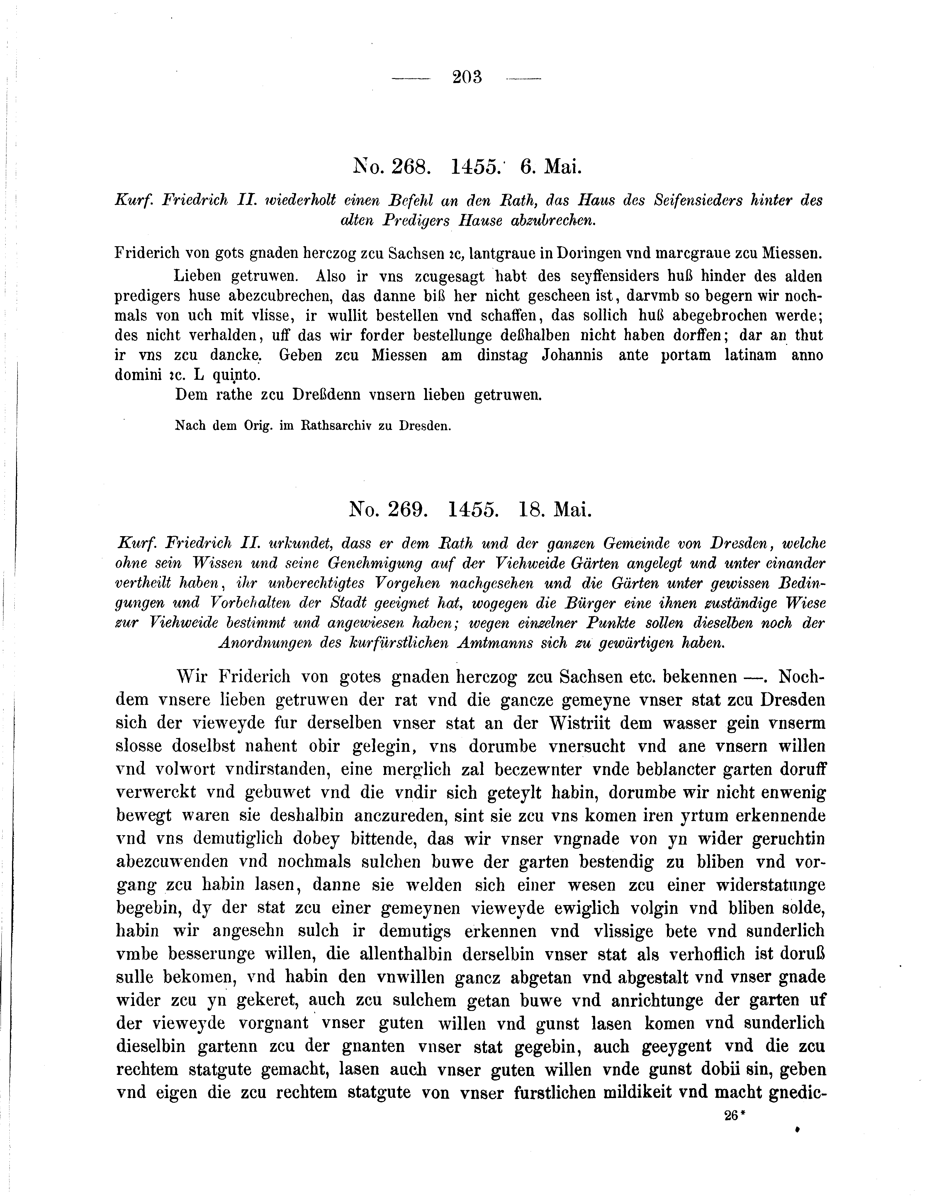 Historische Urkunde Seite 203 aus Band cds2_05