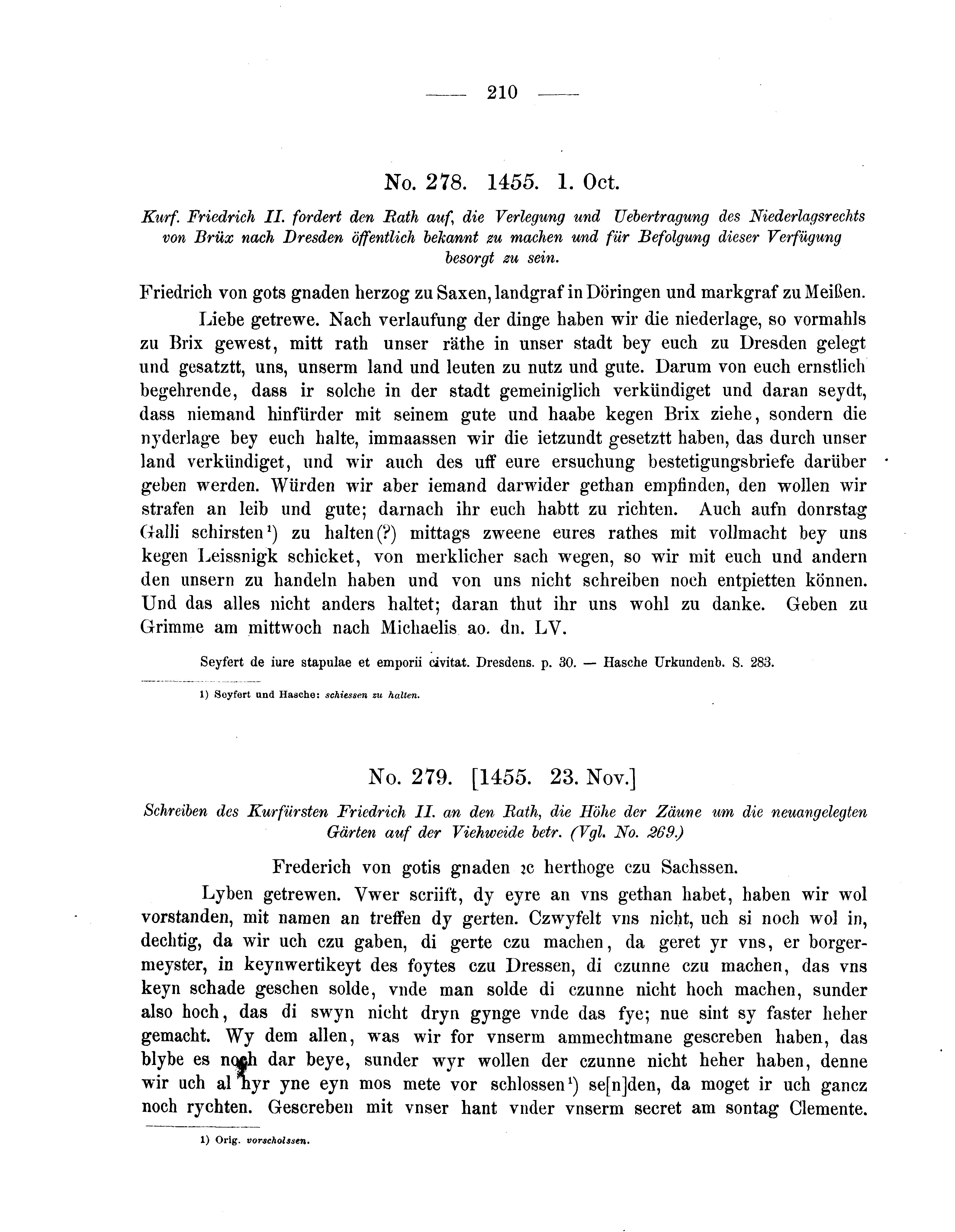 Historische Urkunde Seite 210 aus Band cds2_05