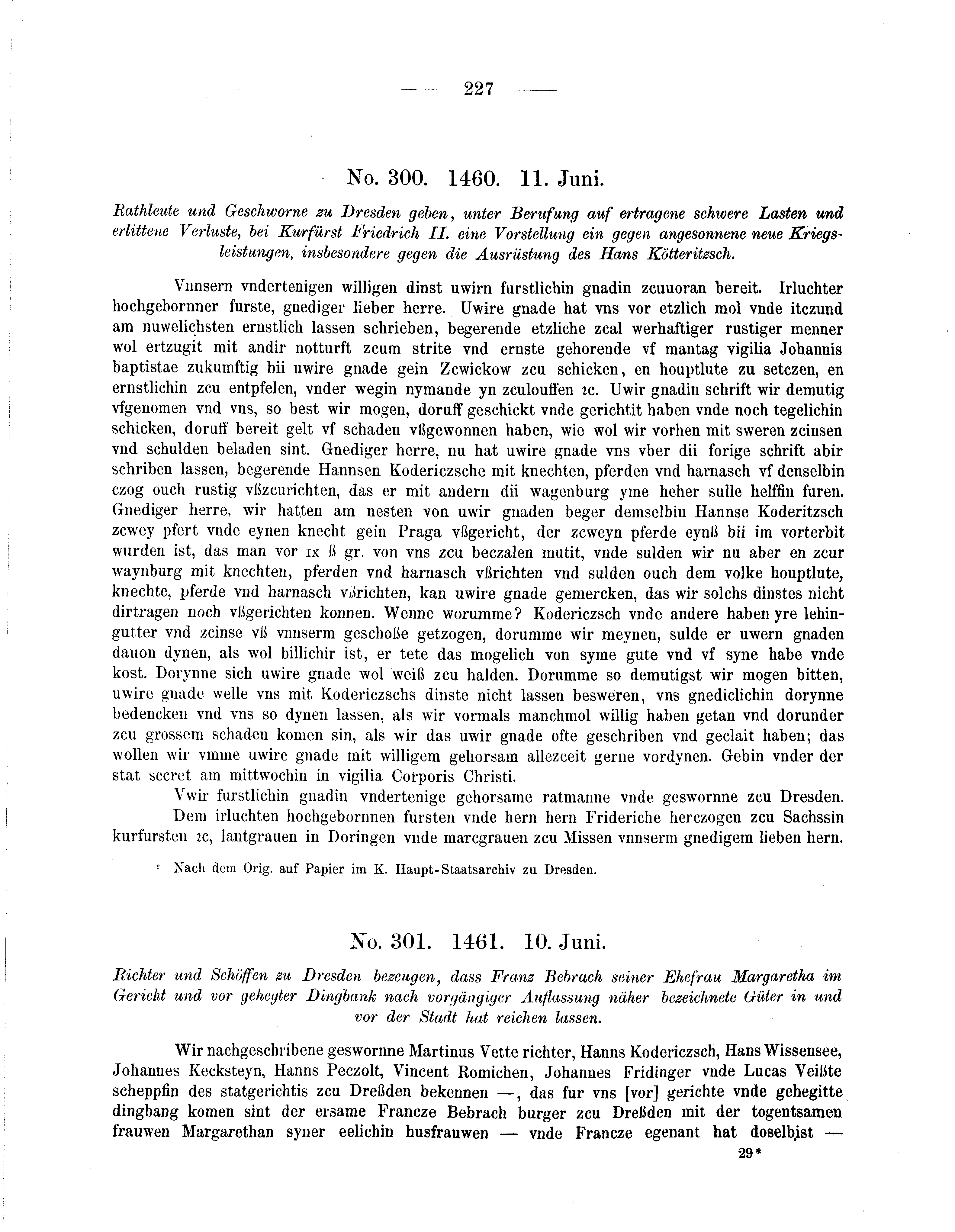 Historische Urkunde Seite 227 aus Band cds2_05