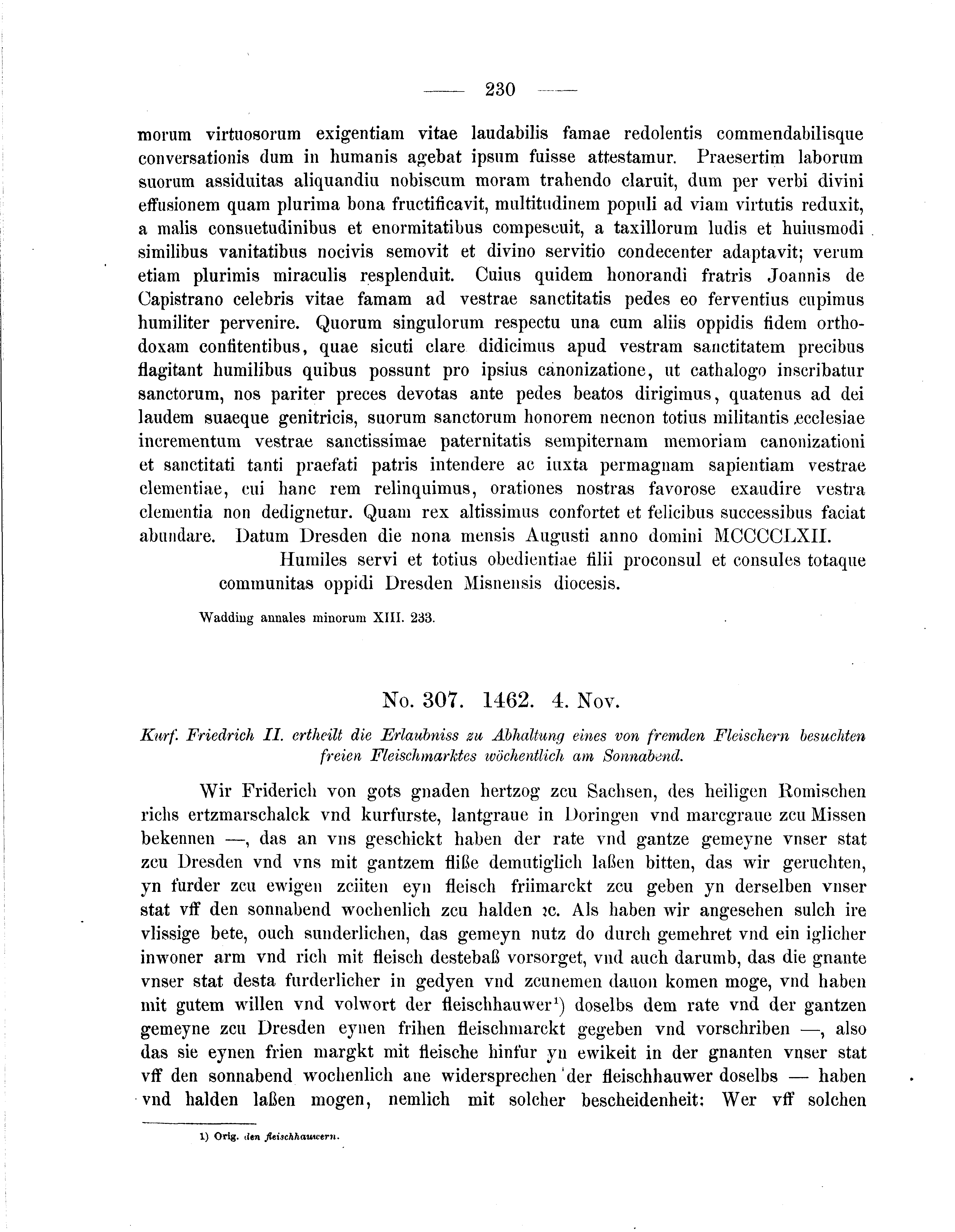 Historische Urkunde Seite 230 aus Band cds2_05