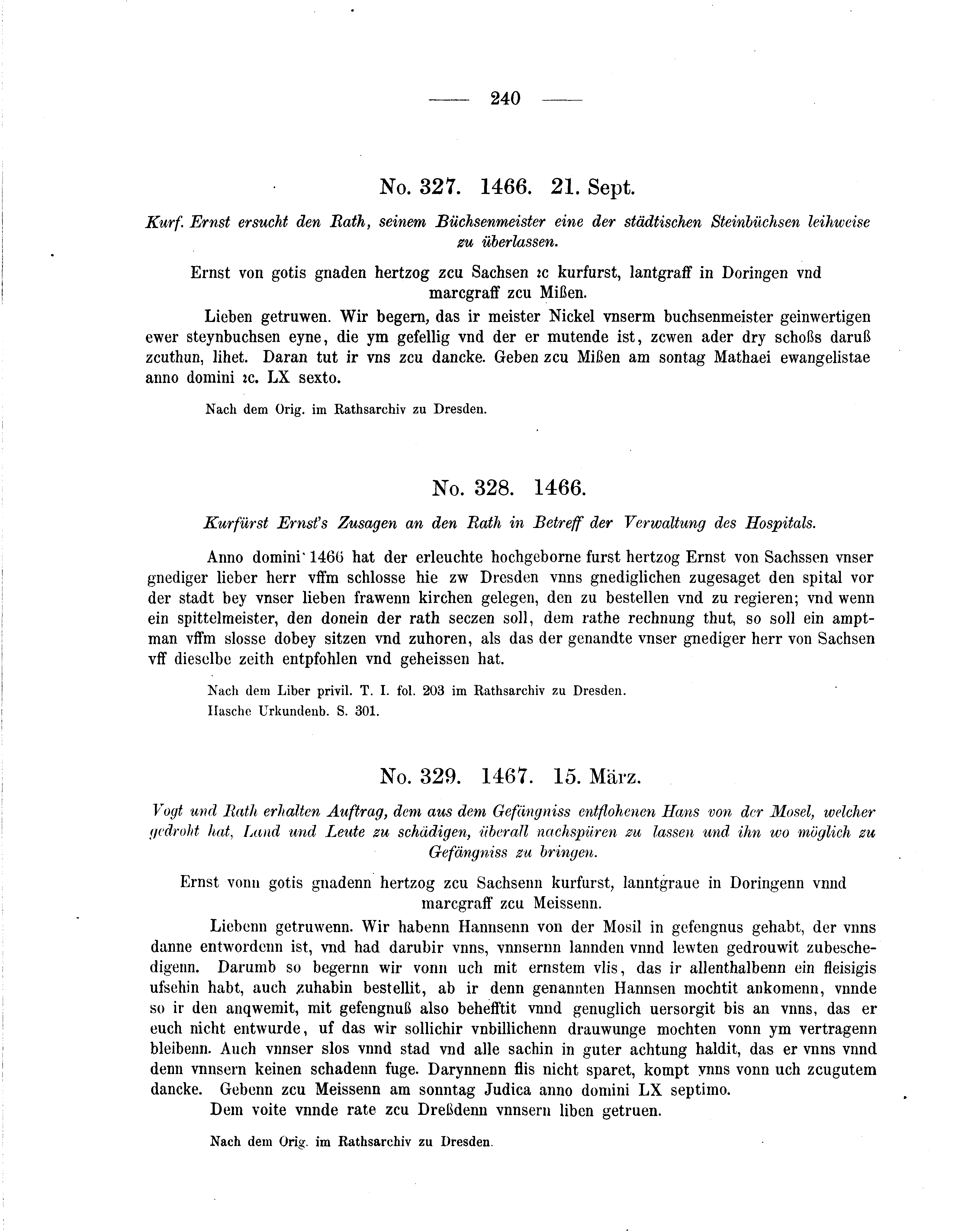 Historische Urkunde Seite 240 aus Band cds2_05