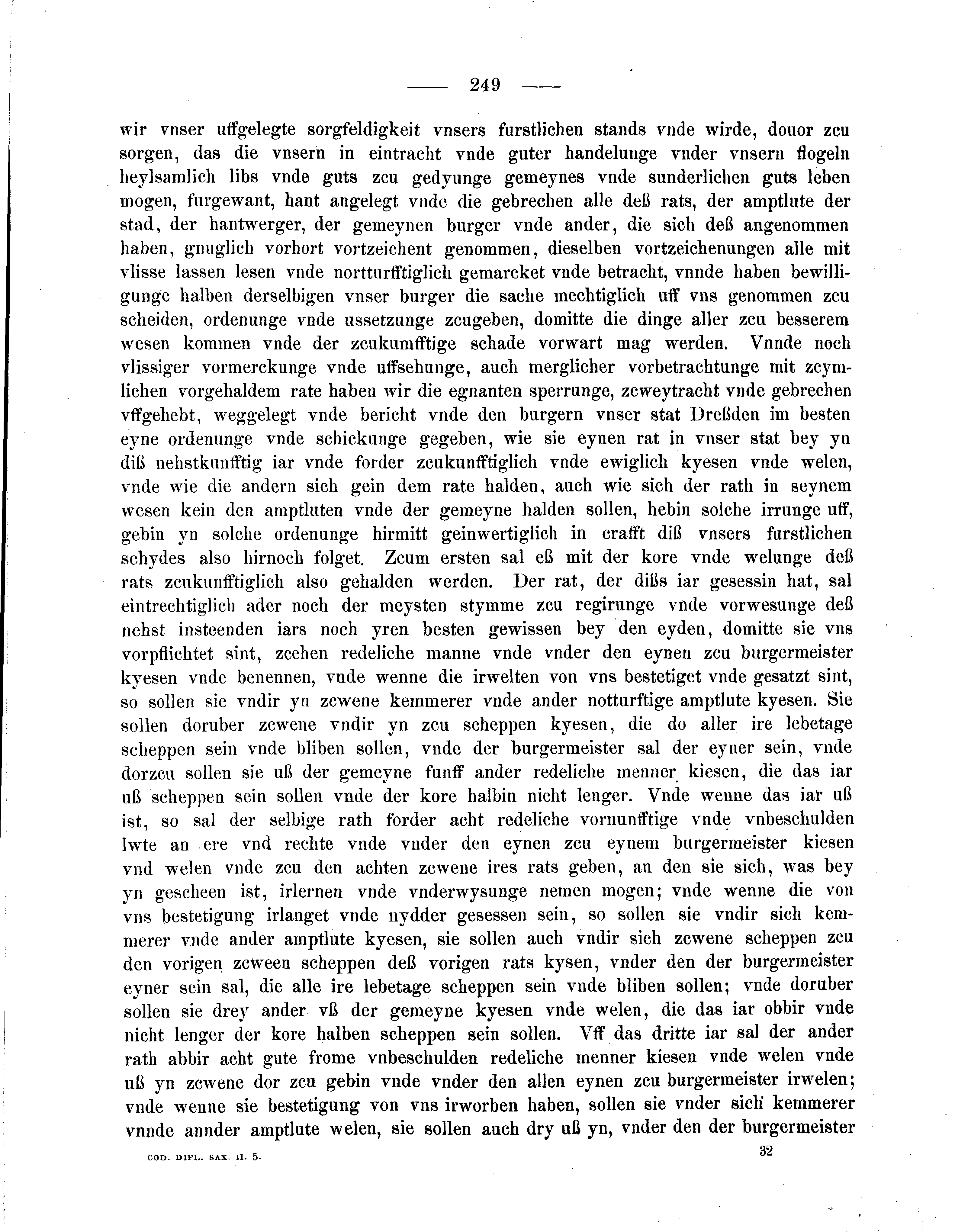 Historische Urkunde Seite 249 aus Band cds2_05