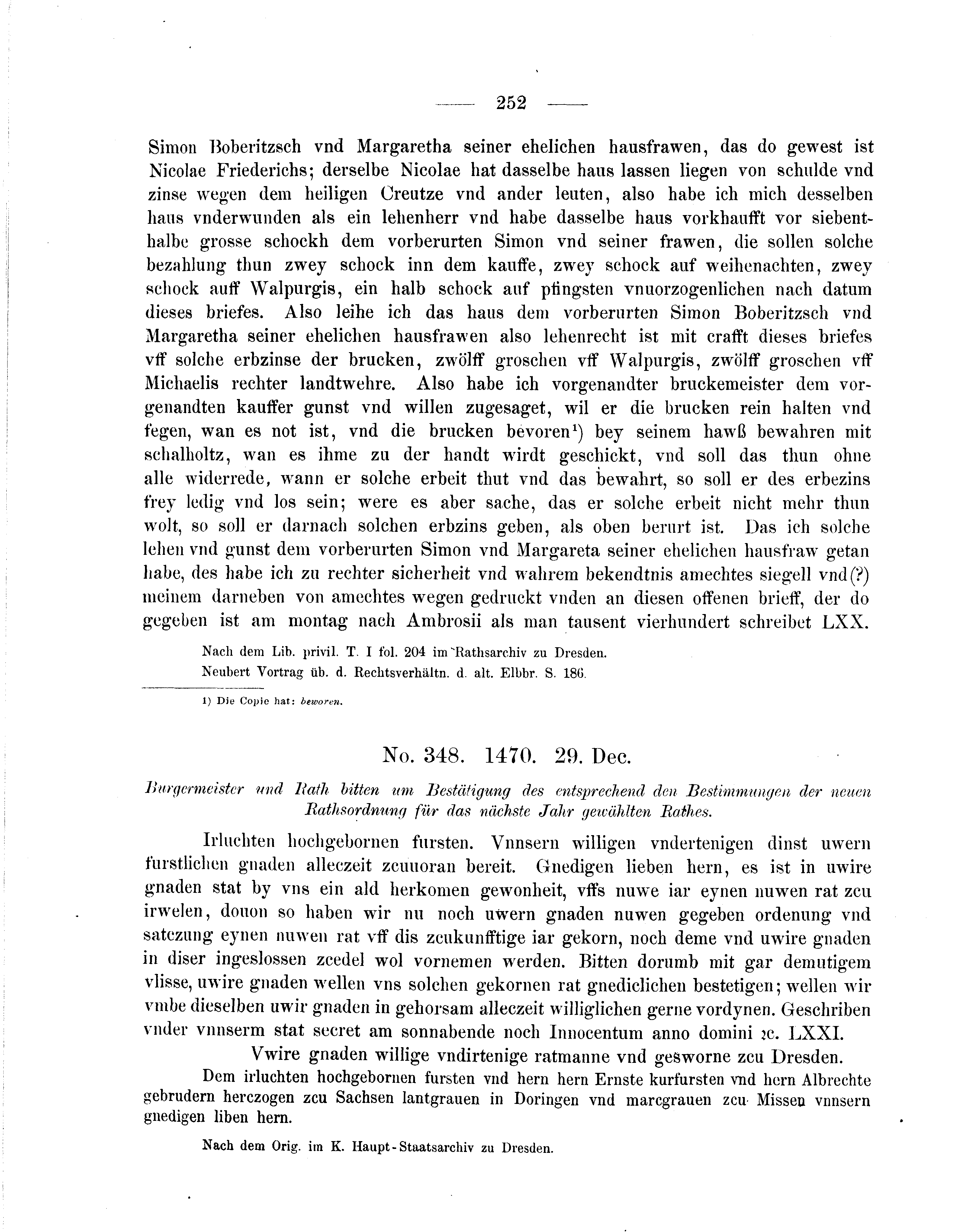 Historische Urkunde Seite 252 aus Band cds2_05