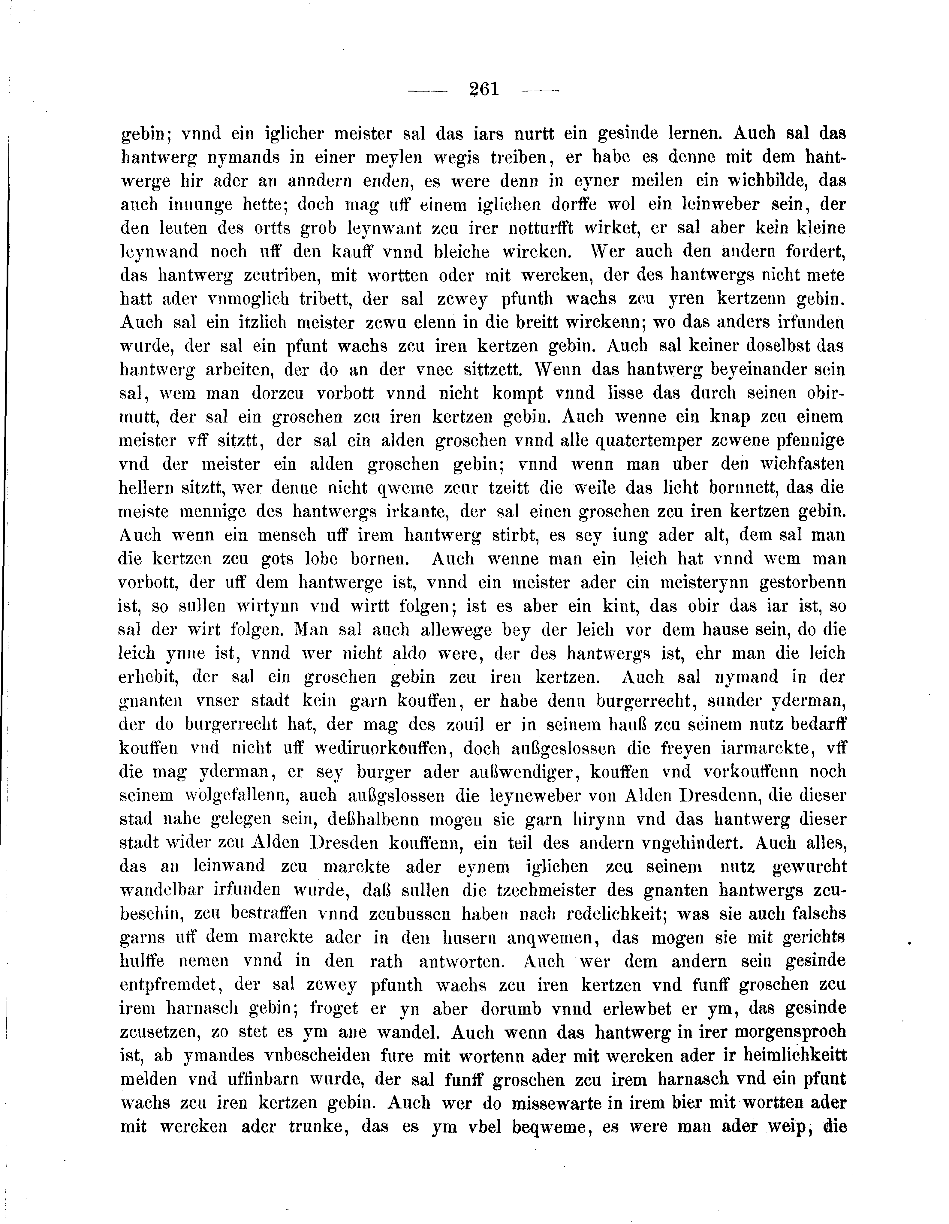 Historische Urkunde Seite 261 aus Band cds2_05