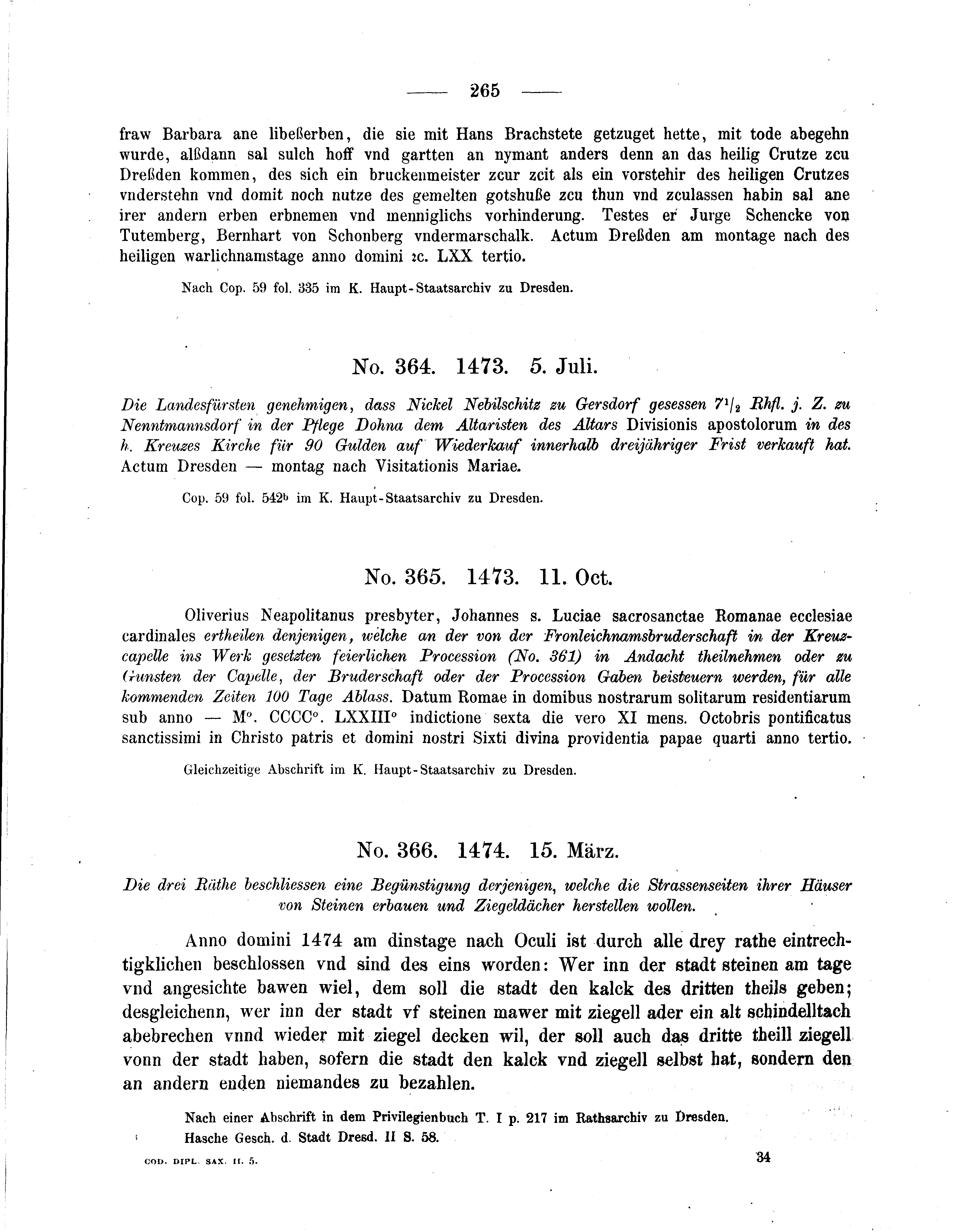 Historische Urkunde Seite 265 aus Band cds2_05