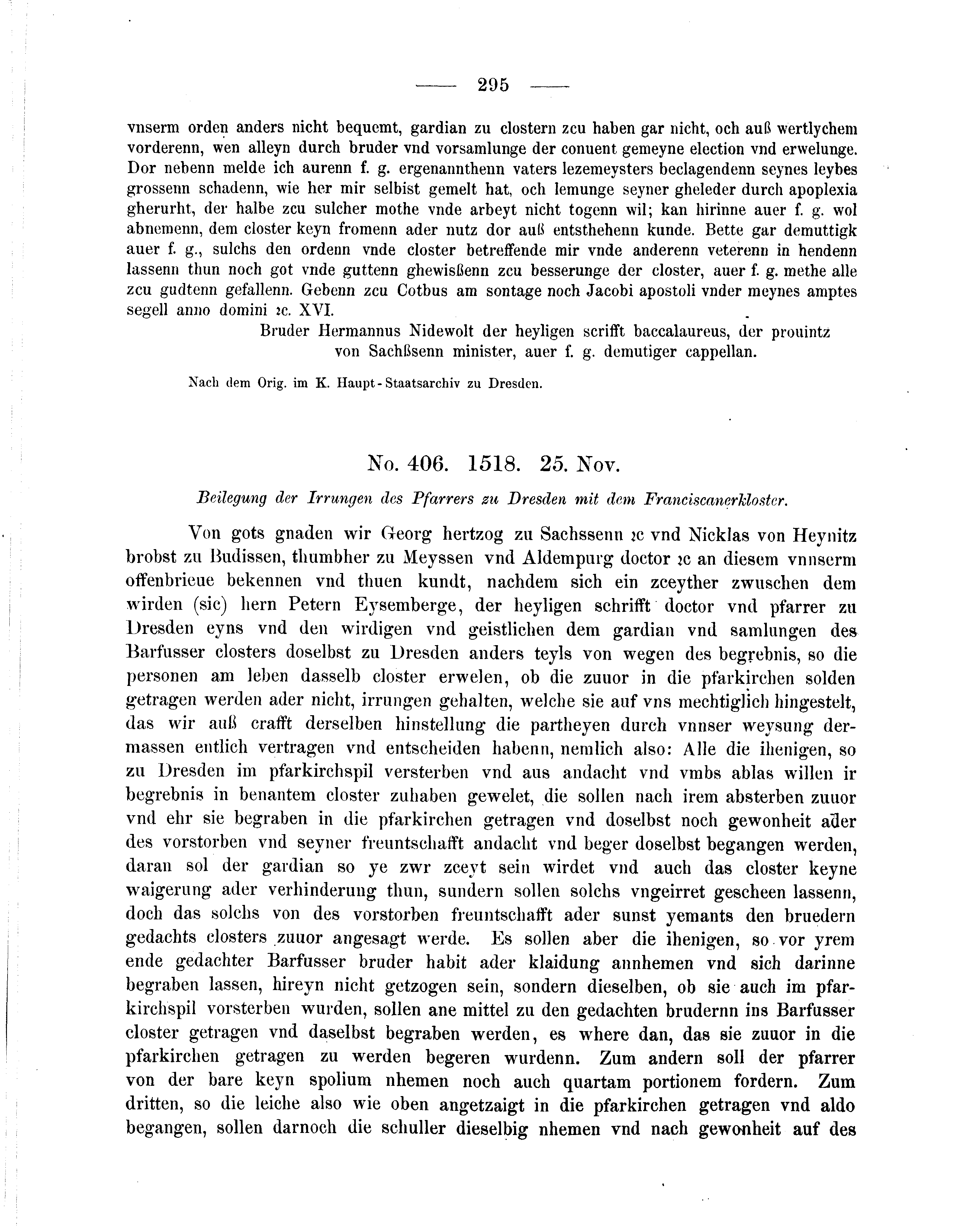 Historische Urkunde Seite 295 aus Band cds2_05