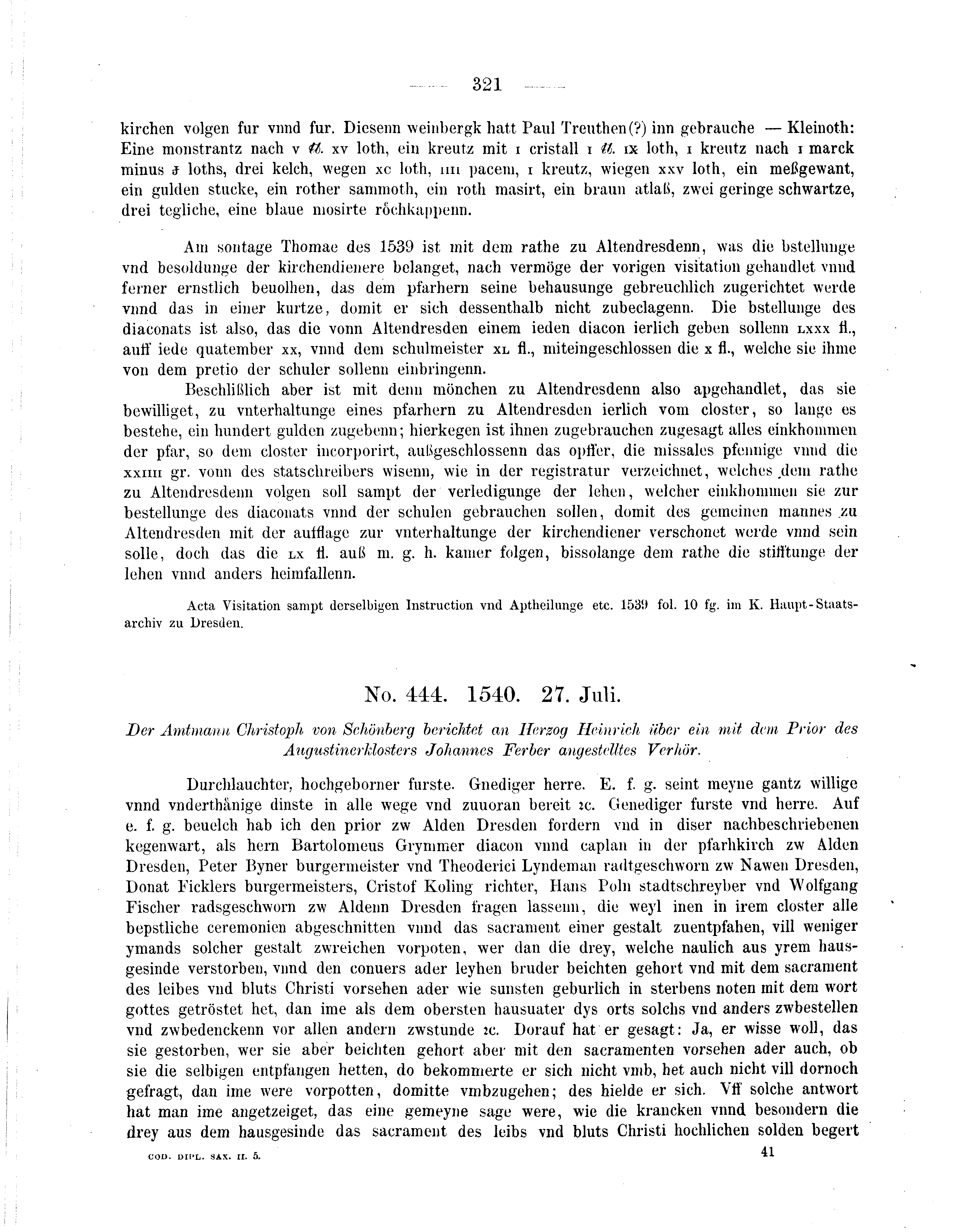 Historische Urkunde Seite 321 aus Band cds2_05