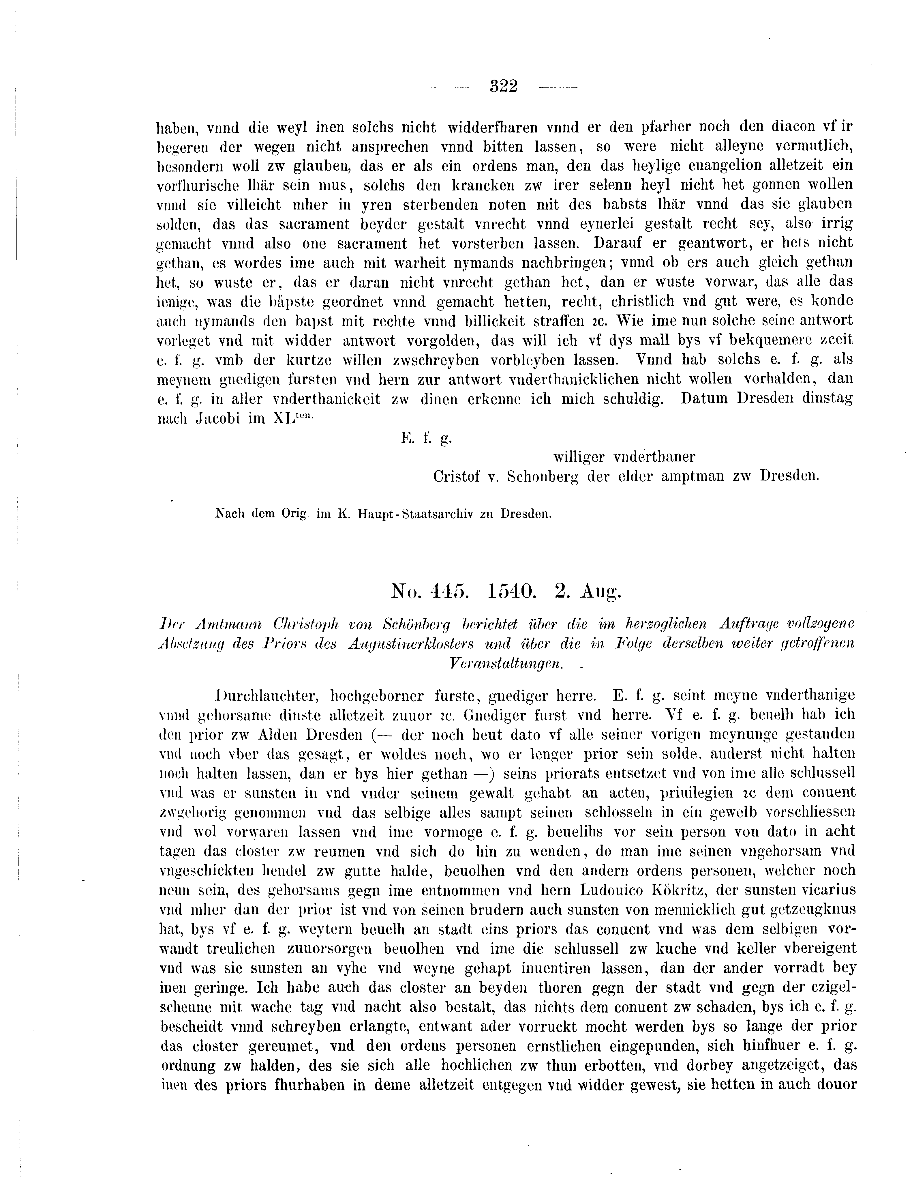 Historische Urkunde Seite 322 aus Band cds2_05