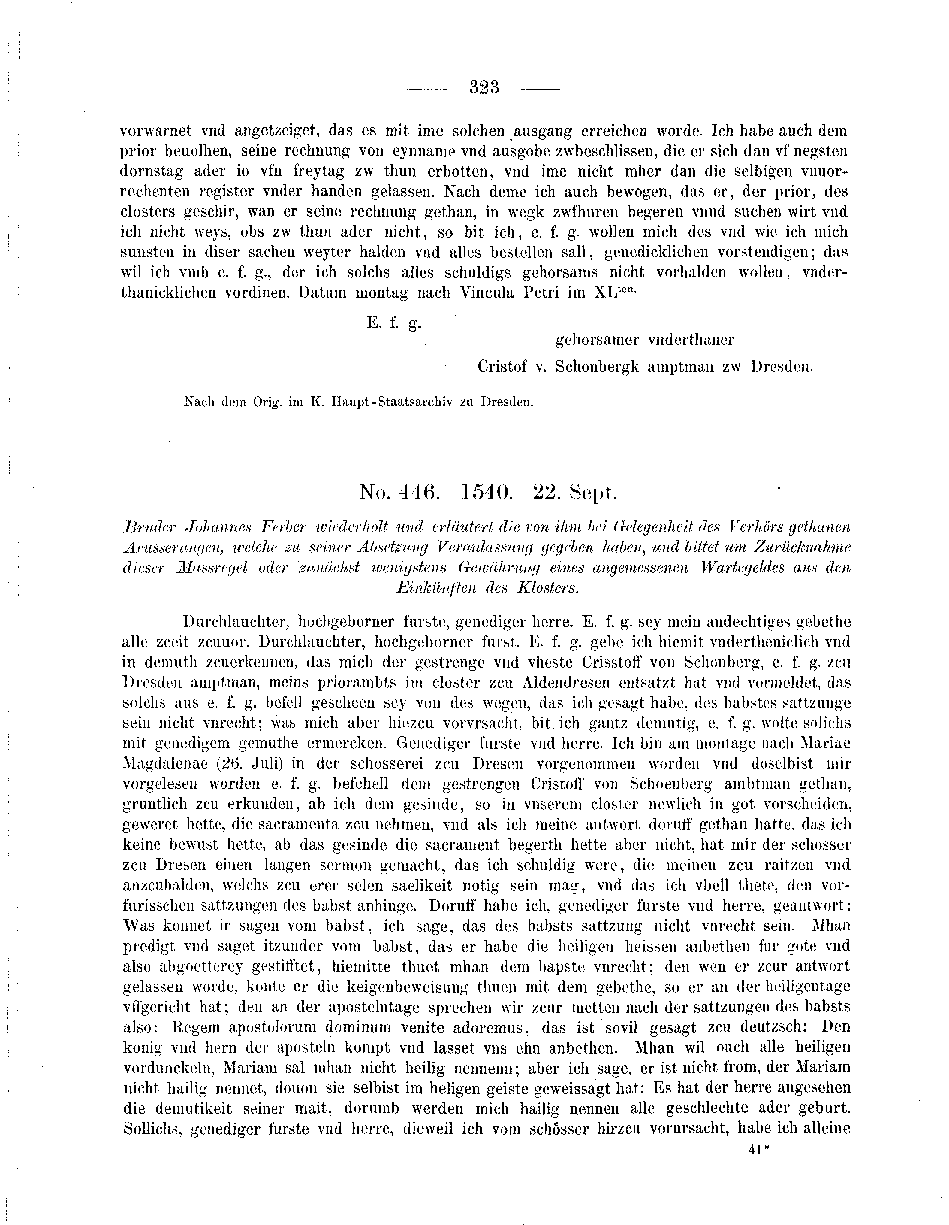 Historische Urkunde Seite 323 aus Band cds2_05