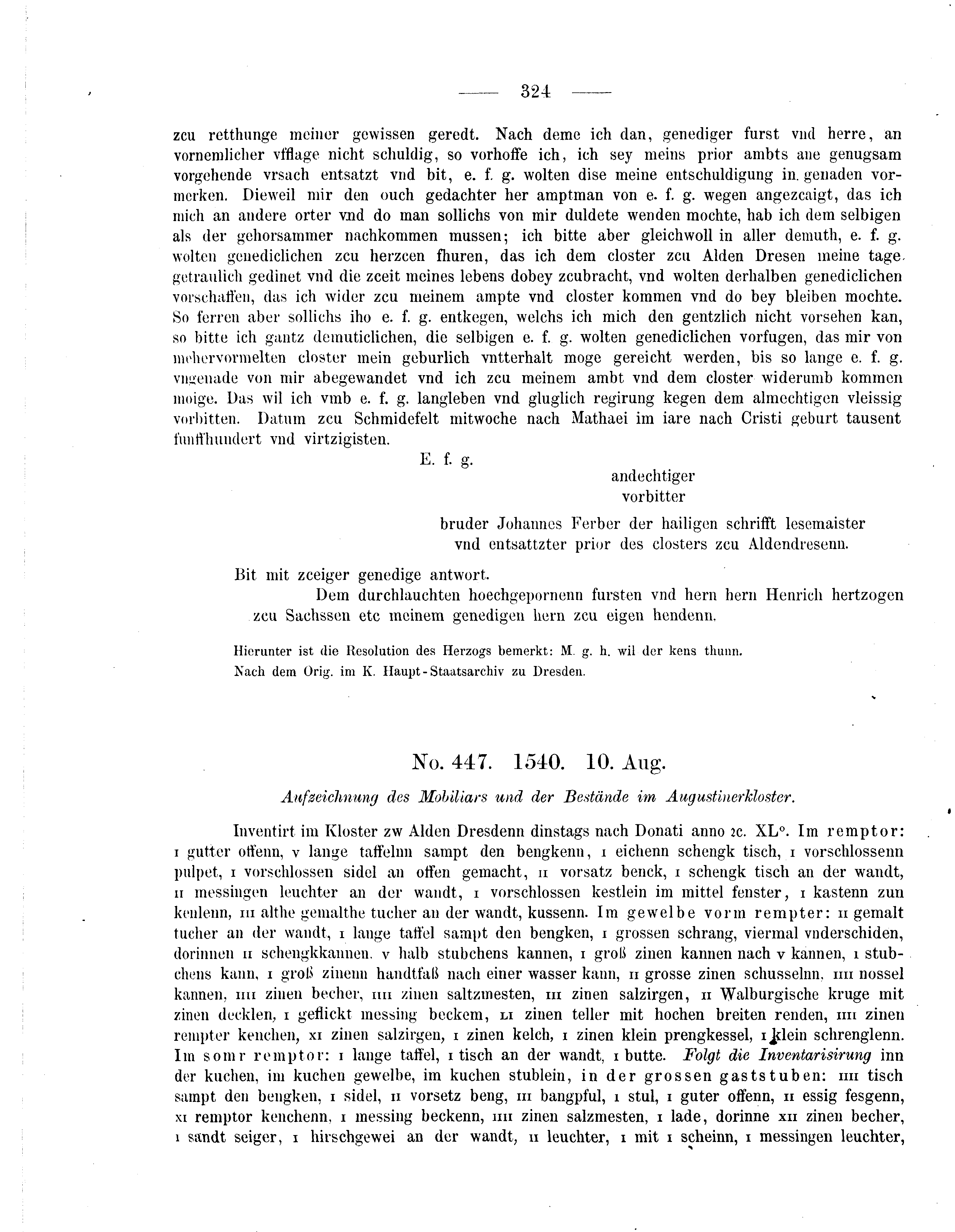 Historische Urkunde Seite 324 aus Band cds2_05