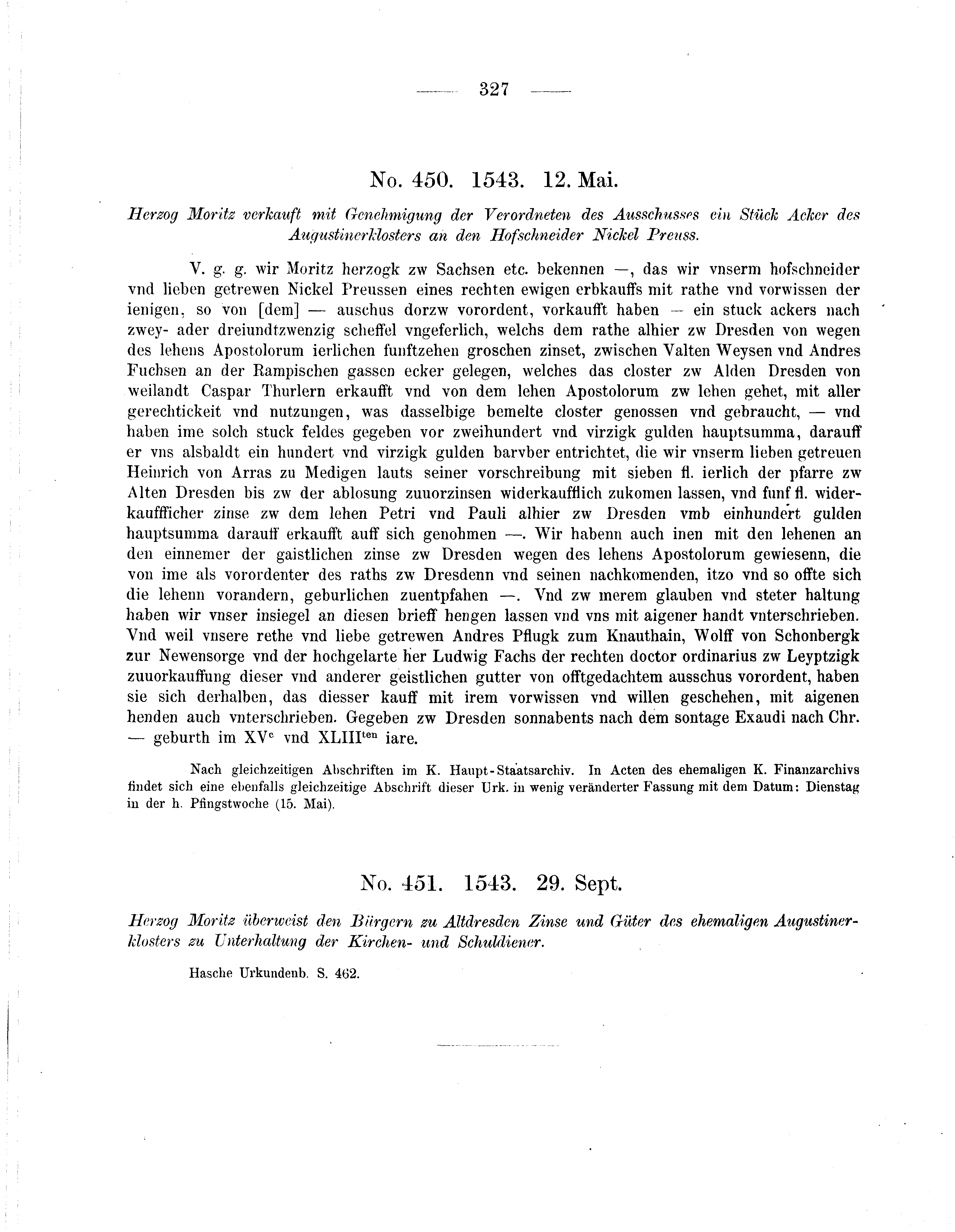 Historische Urkunde Seite 327 aus Band cds2_05