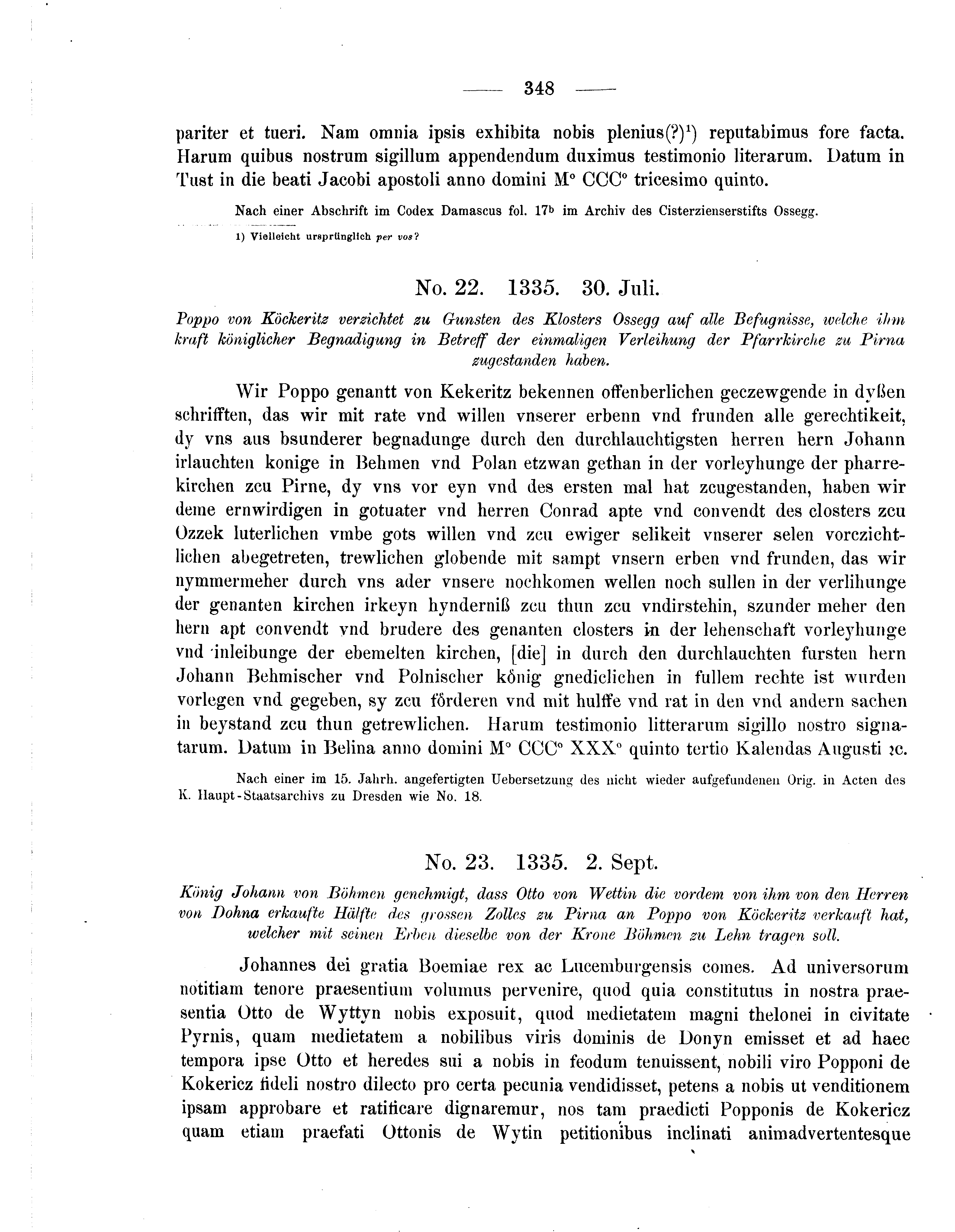 Historische Urkunde Seite 348 aus Band cds2_05