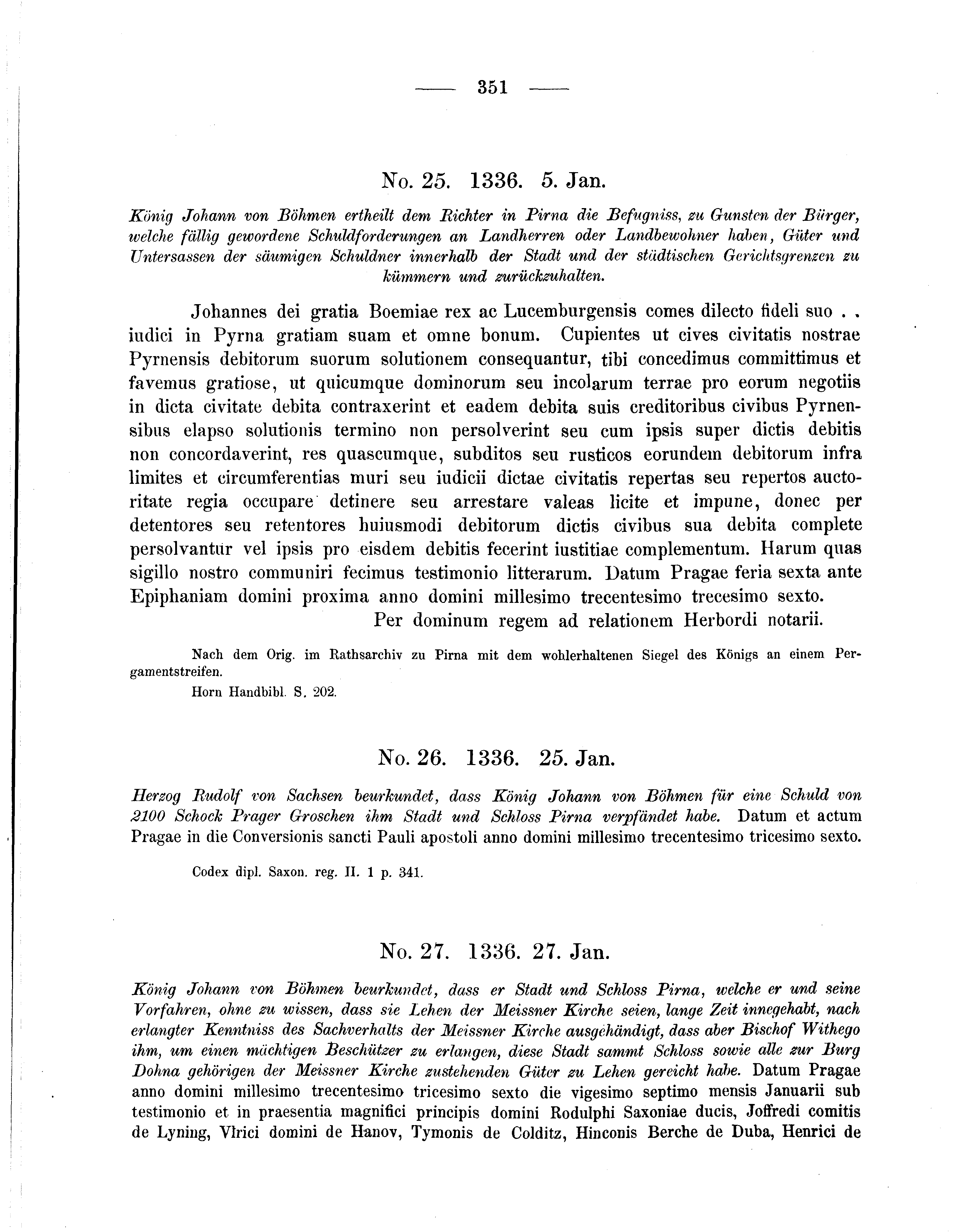 Historische Urkunde Seite 351 aus Band cds2_05