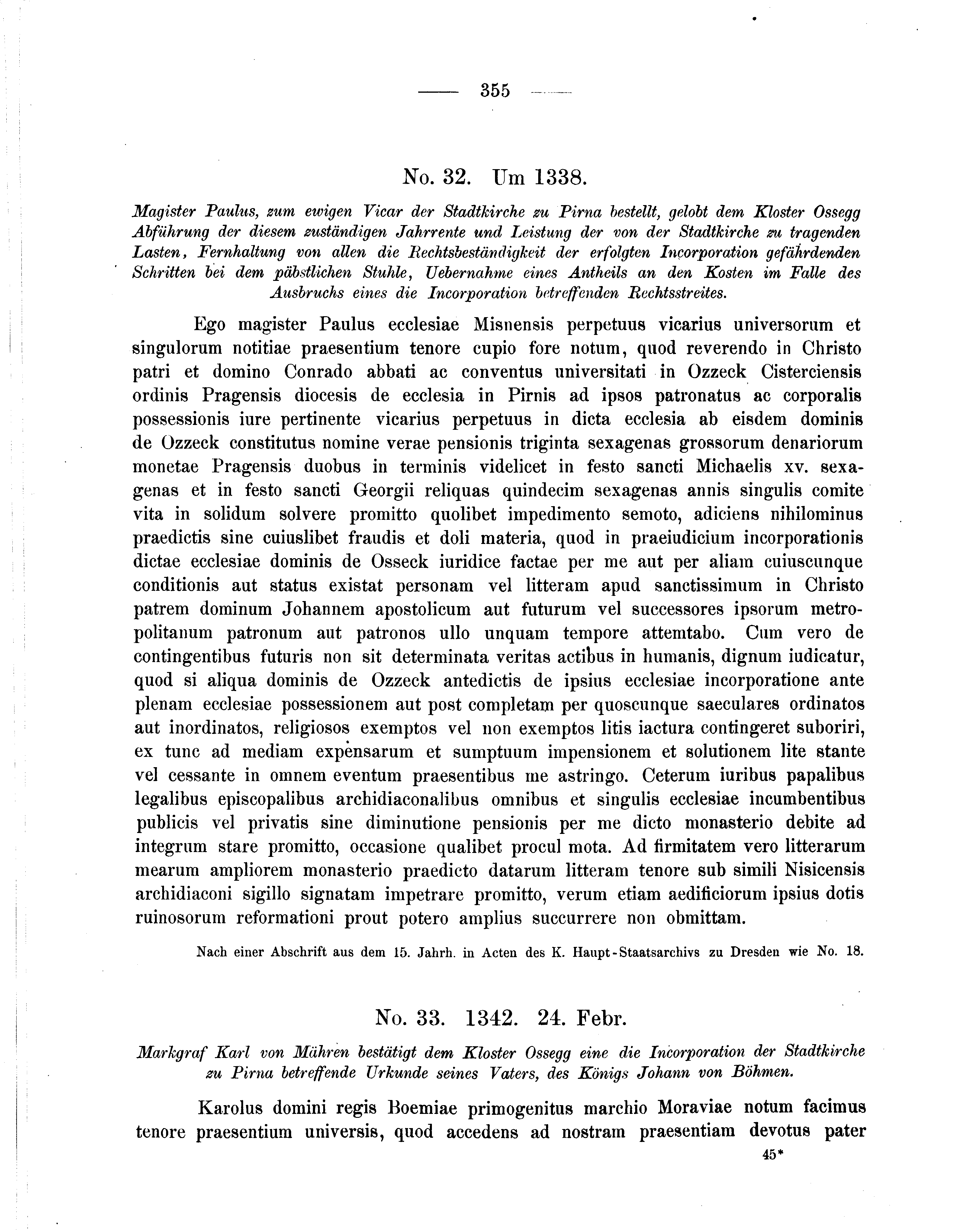 Historische Urkunde Seite 355 aus Band cds2_05