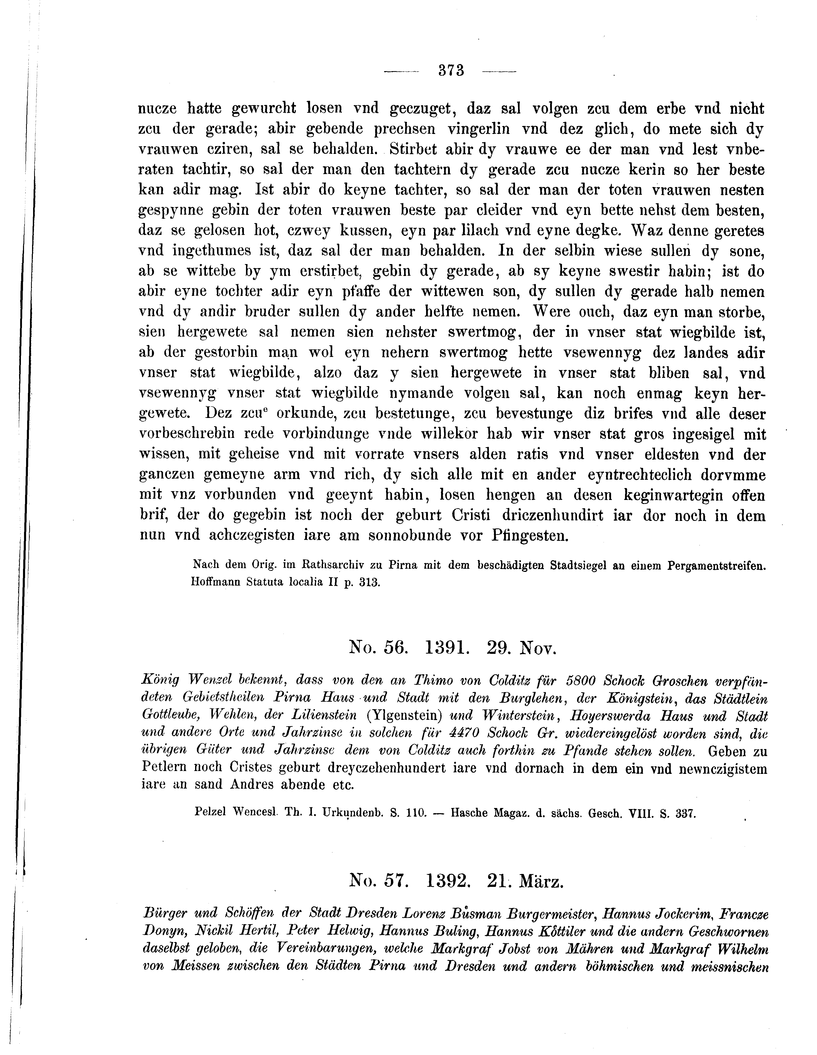 Historische Urkunde Seite 373 aus Band cds2_05