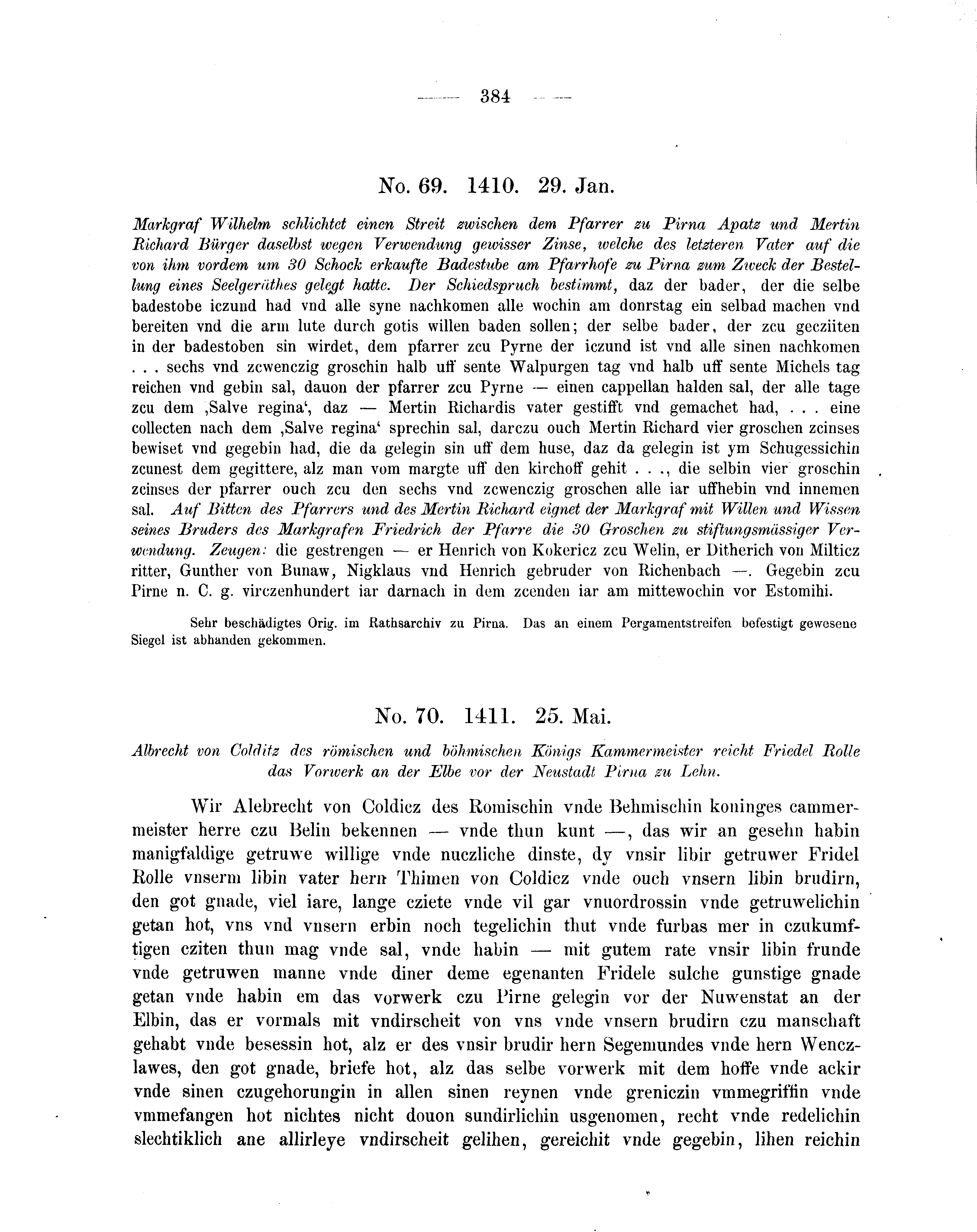 Historische Urkunde Seite 384 aus Band cds2_05