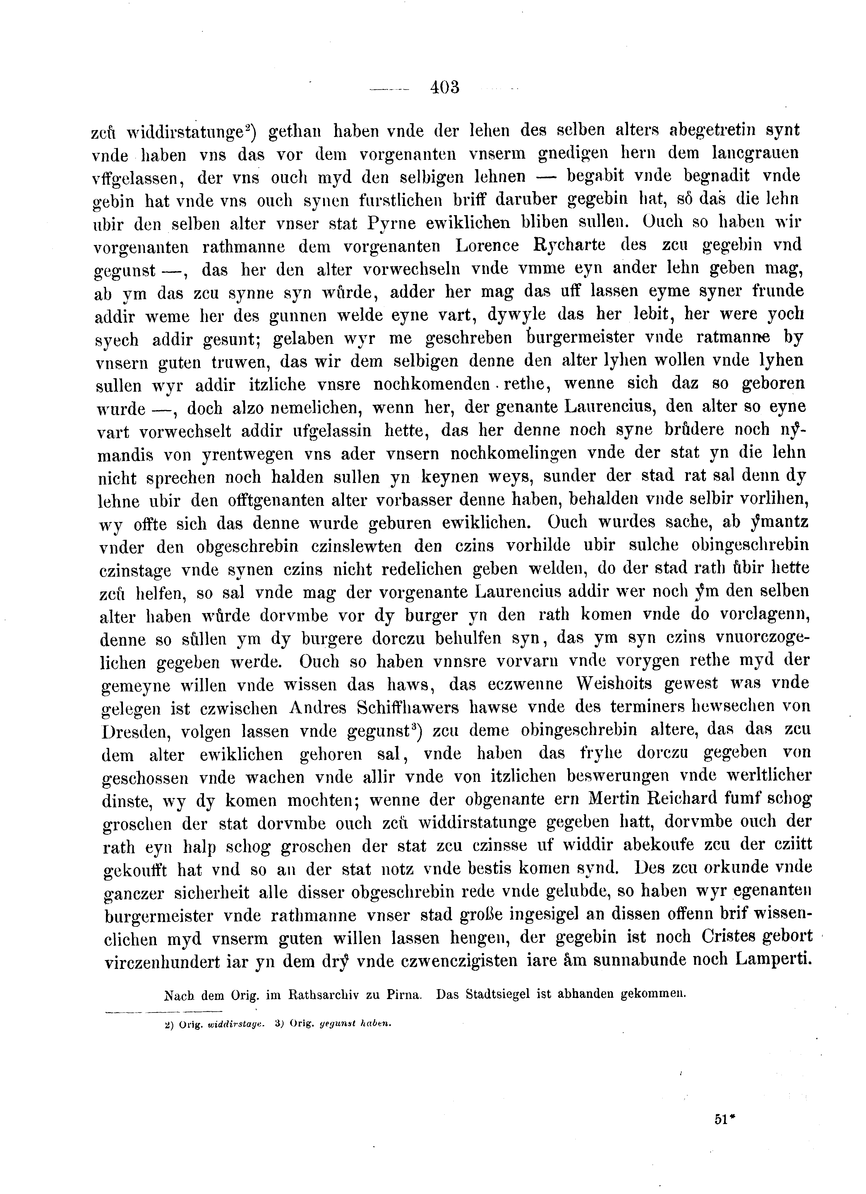 Historische Urkunde Seite 403 aus Band cds2_05
