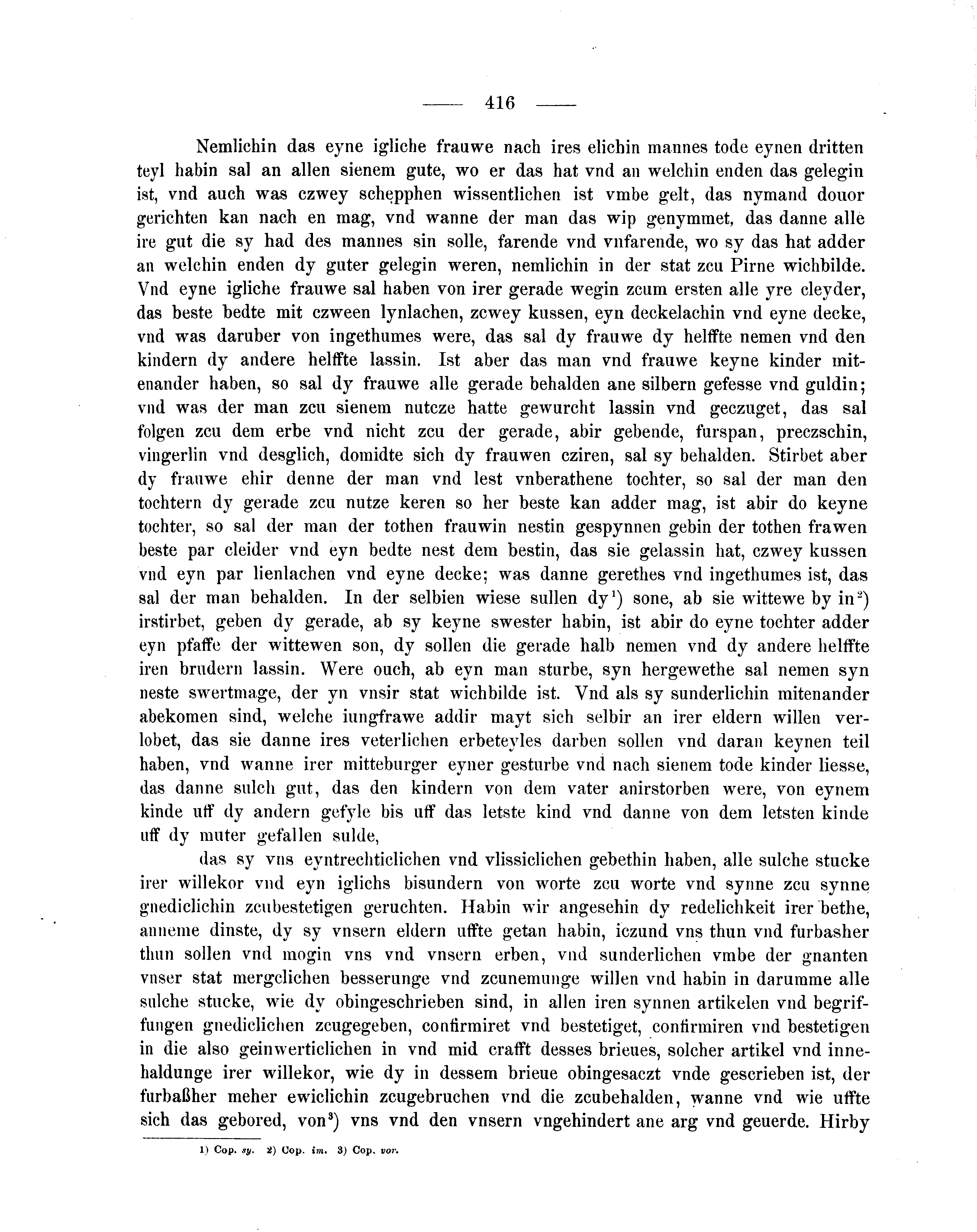 Historische Urkunde Seite 416 aus Band cds2_05