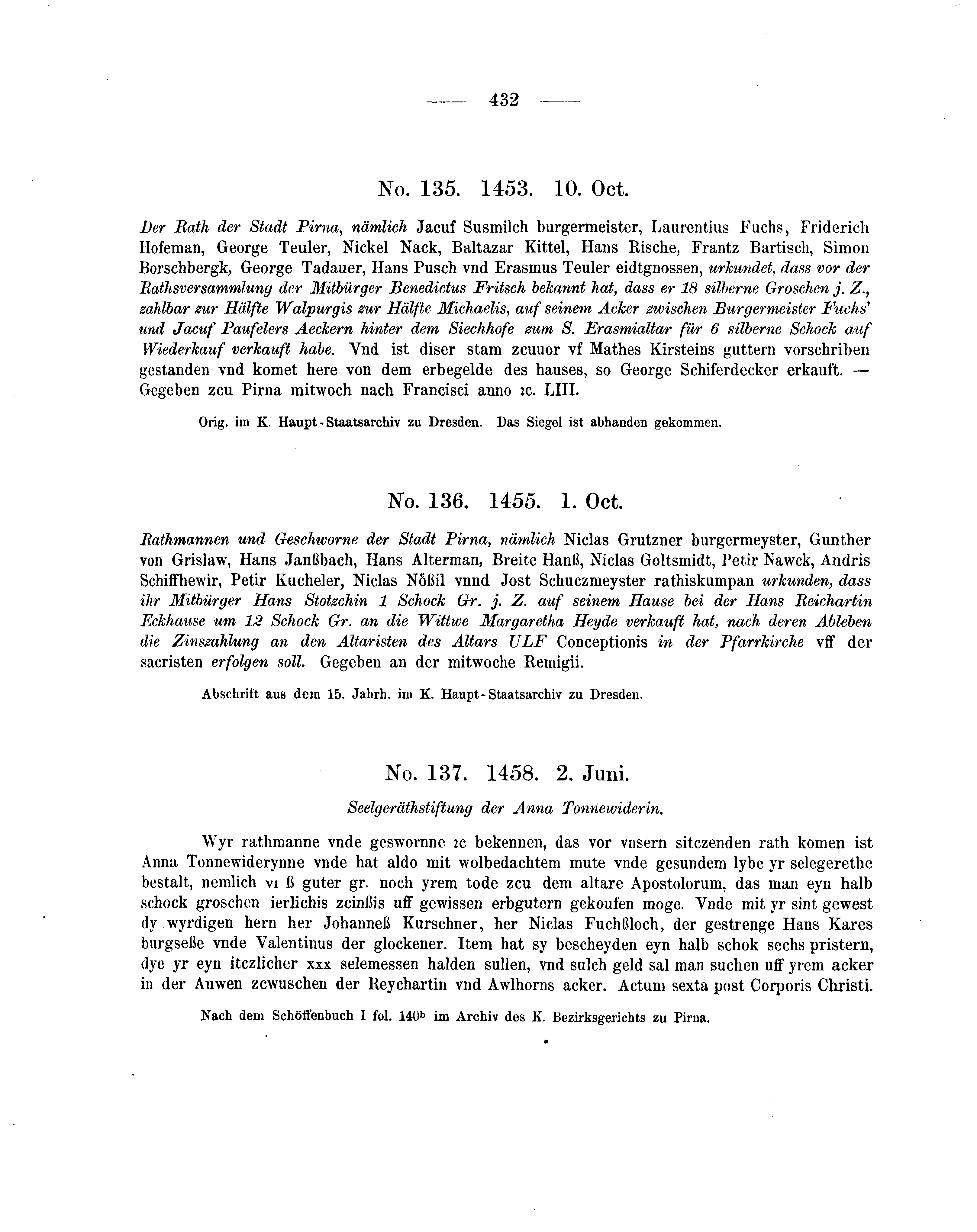 Historische Urkunde Seite 432 aus Band cds2_05