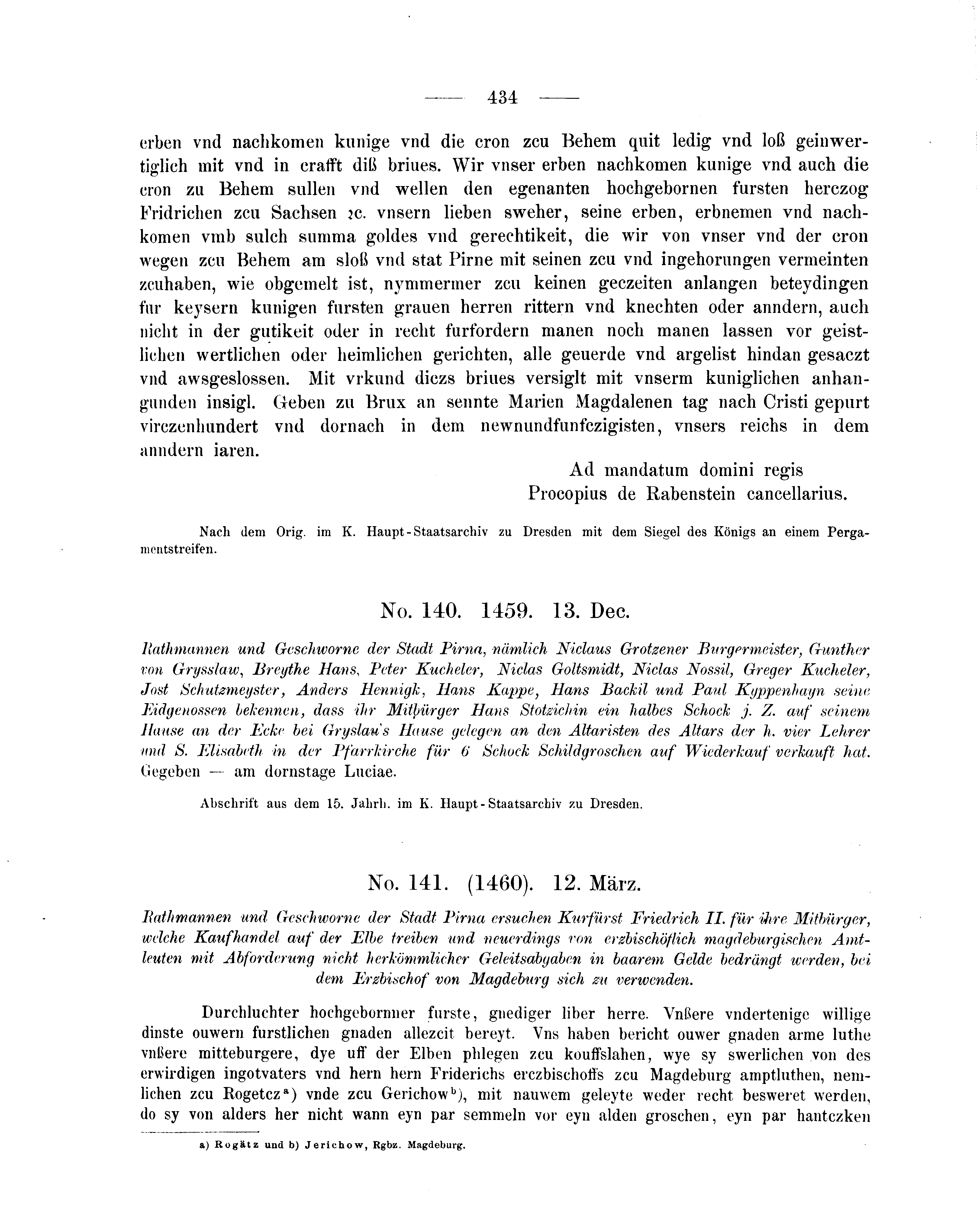 Historische Urkunde Seite 434 aus Band cds2_05