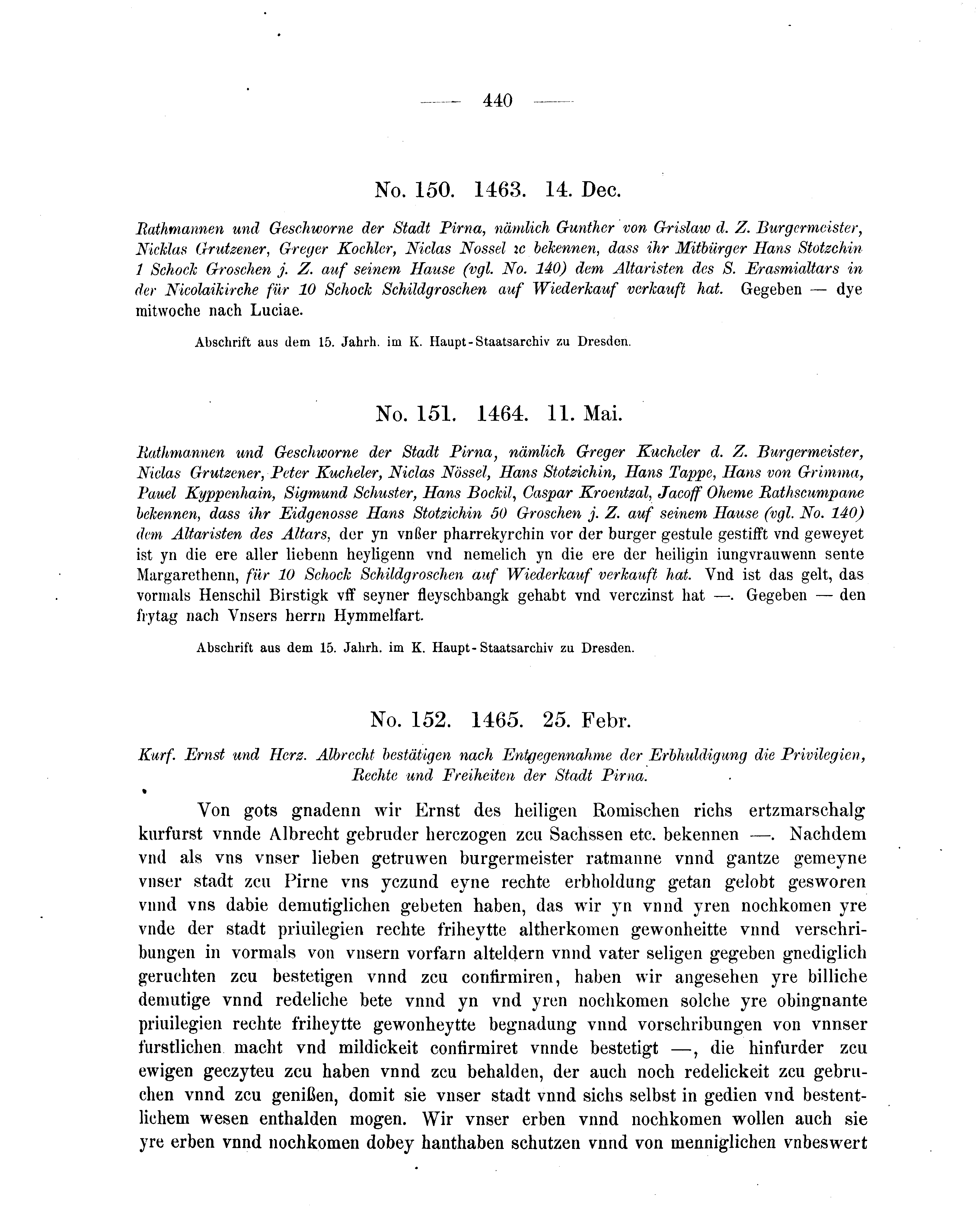 Historische Urkunde Seite 440 aus Band cds2_05