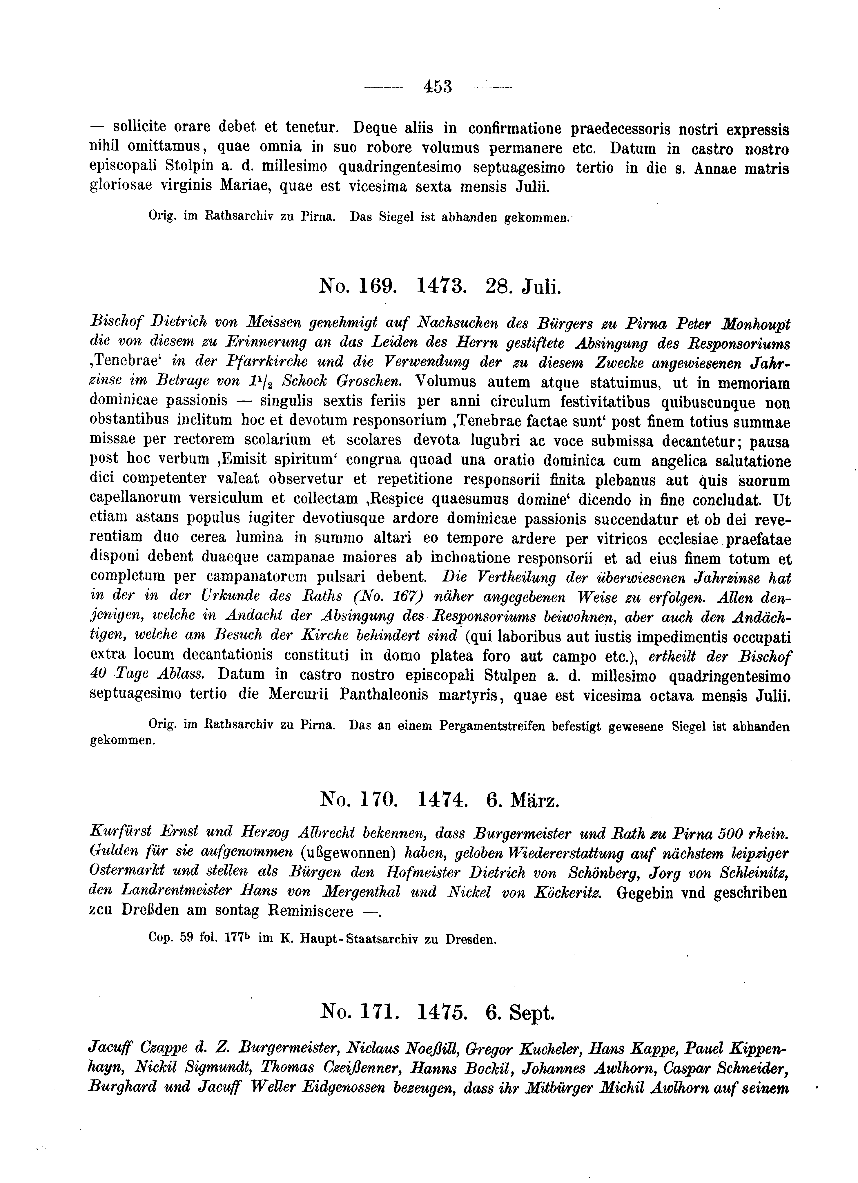 Historische Urkunde Seite 453 aus Band cds2_05