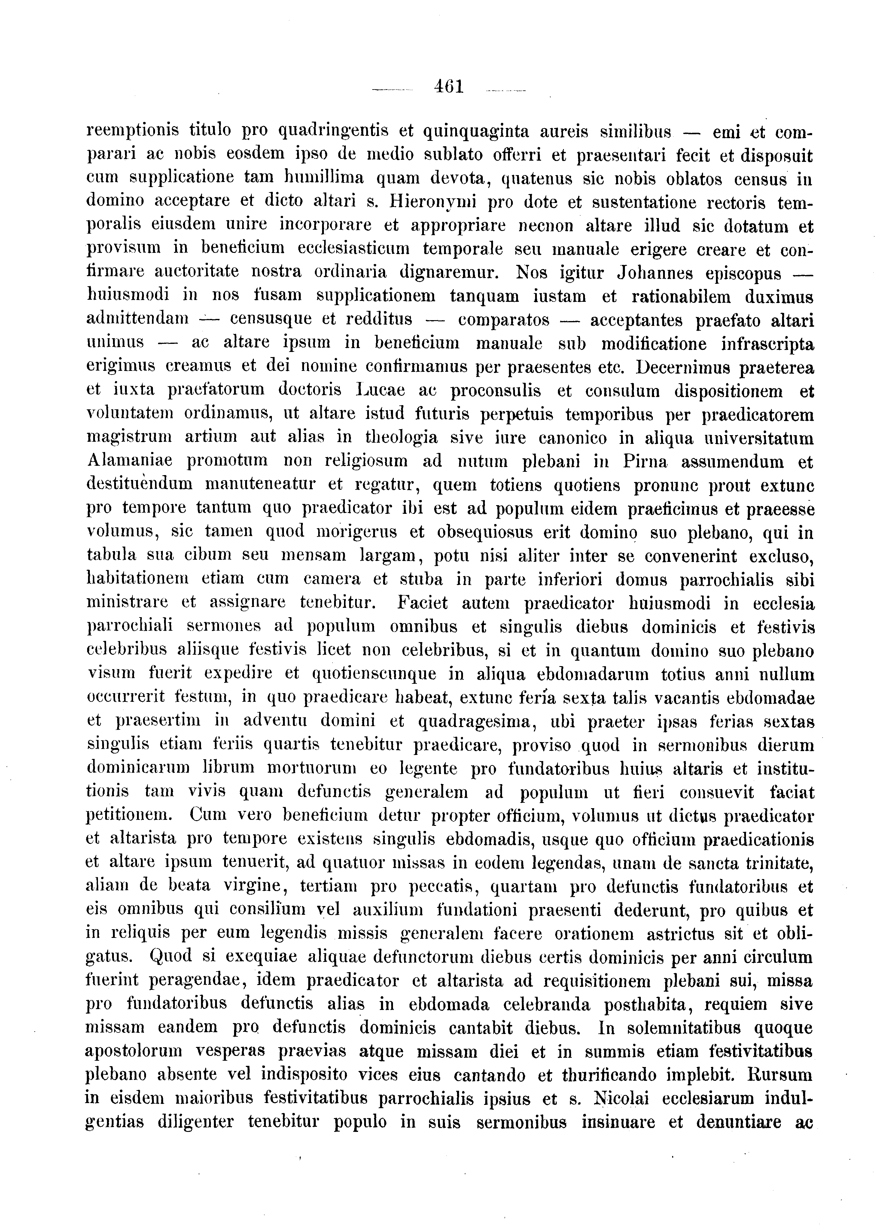 Historische Urkunde Seite 461 aus Band cds2_05