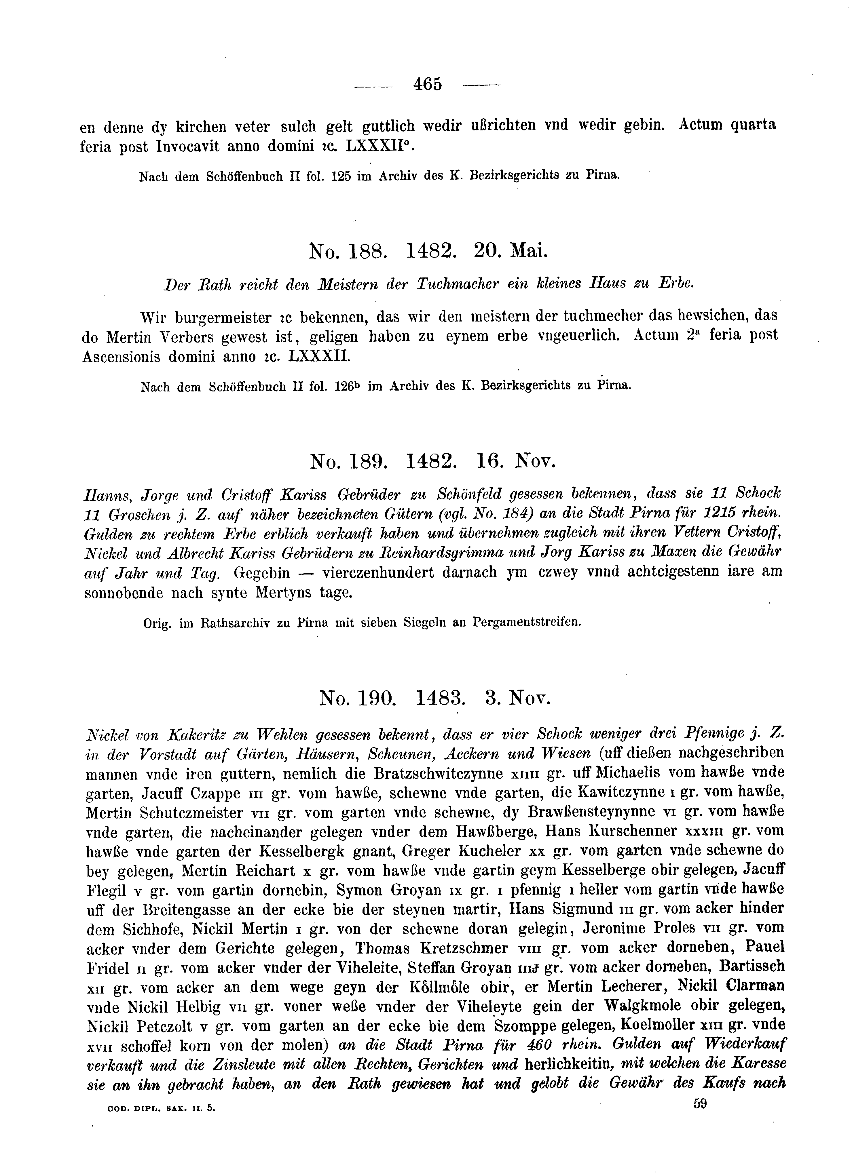 Historische Urkunde Seite 465 aus Band cds2_05