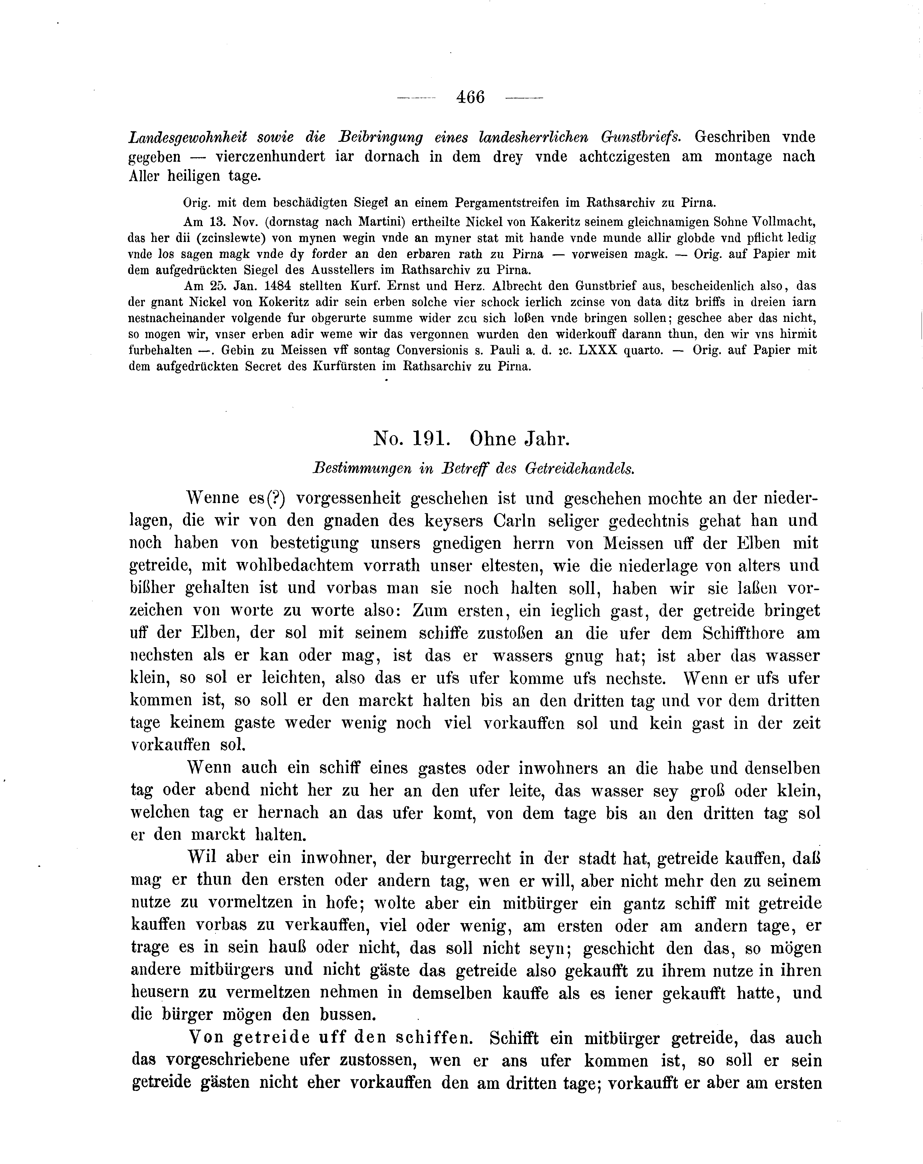 Historische Urkunde Seite 466 aus Band cds2_05