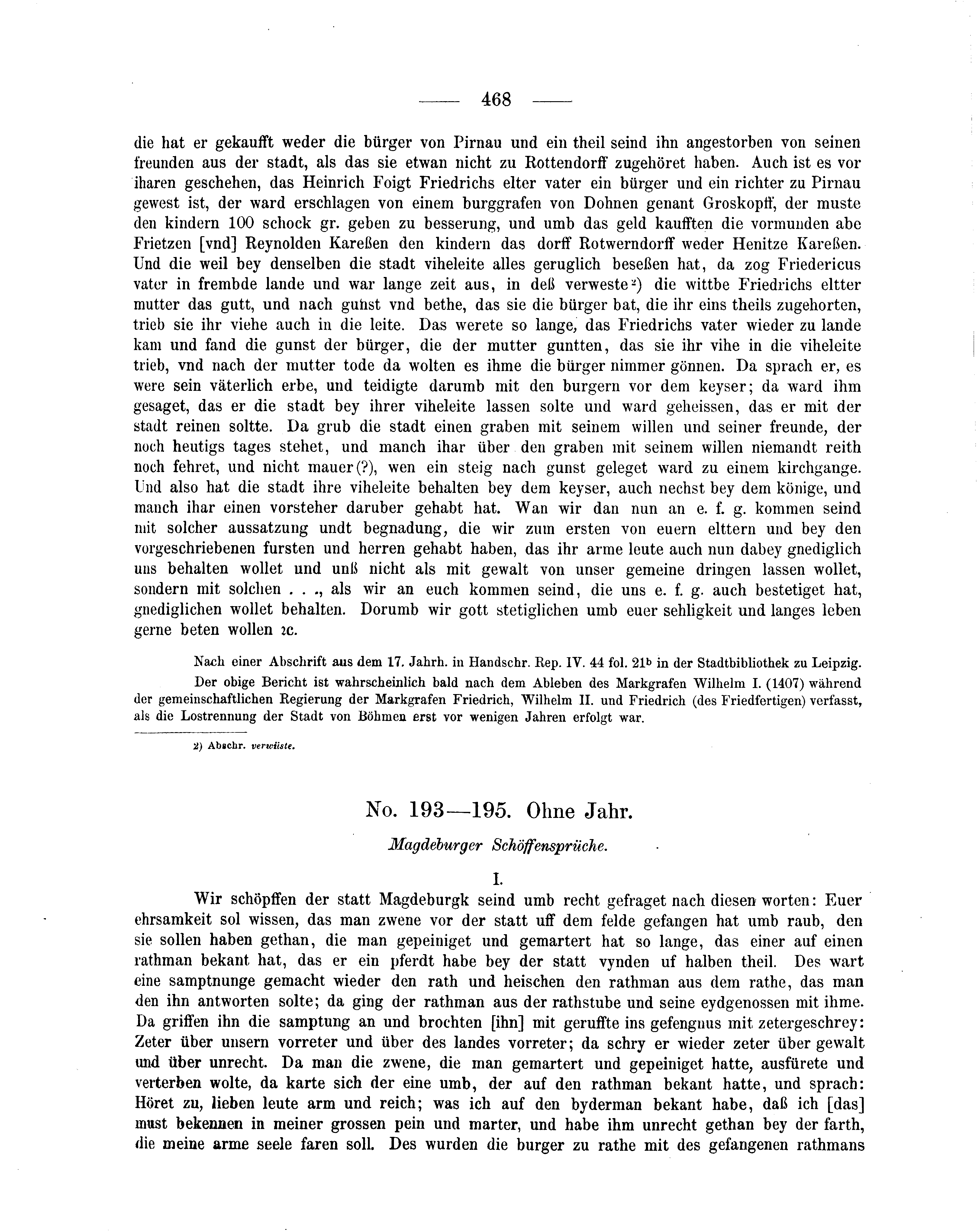 Historische Urkunde Seite 468 aus Band cds2_05