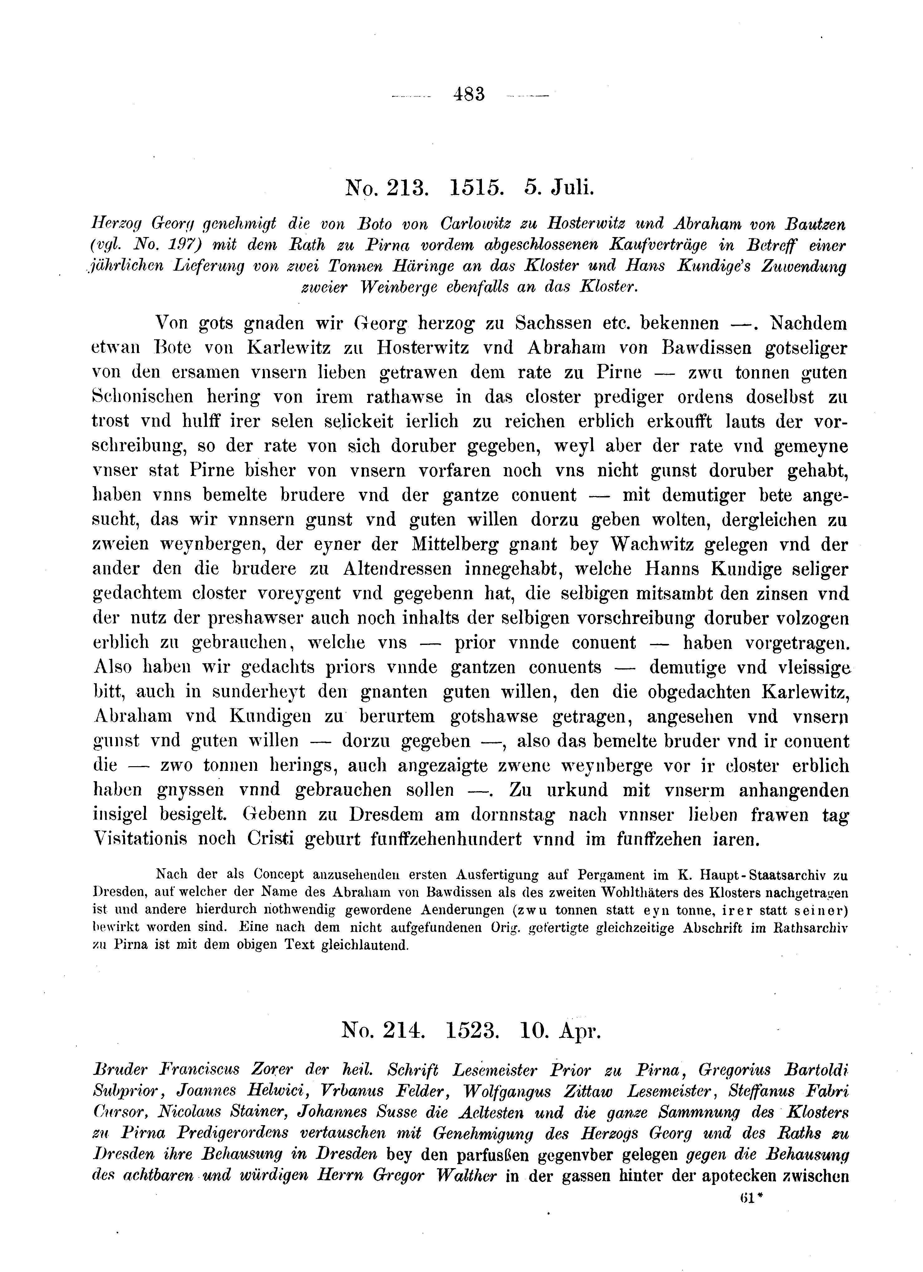 Historische Urkunde Seite 483 aus Band cds2_05