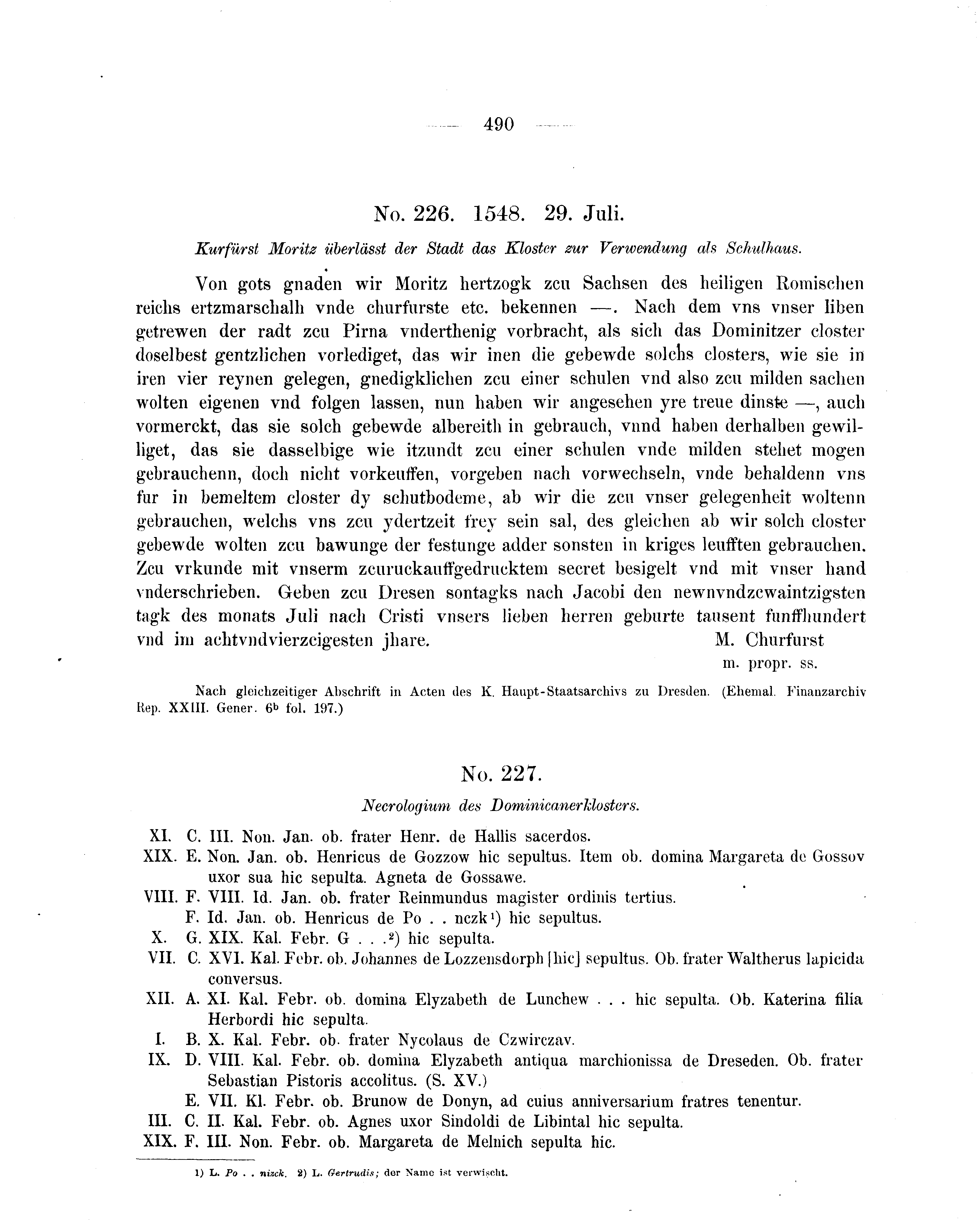 Historische Urkunde Seite 490 aus Band cds2_05