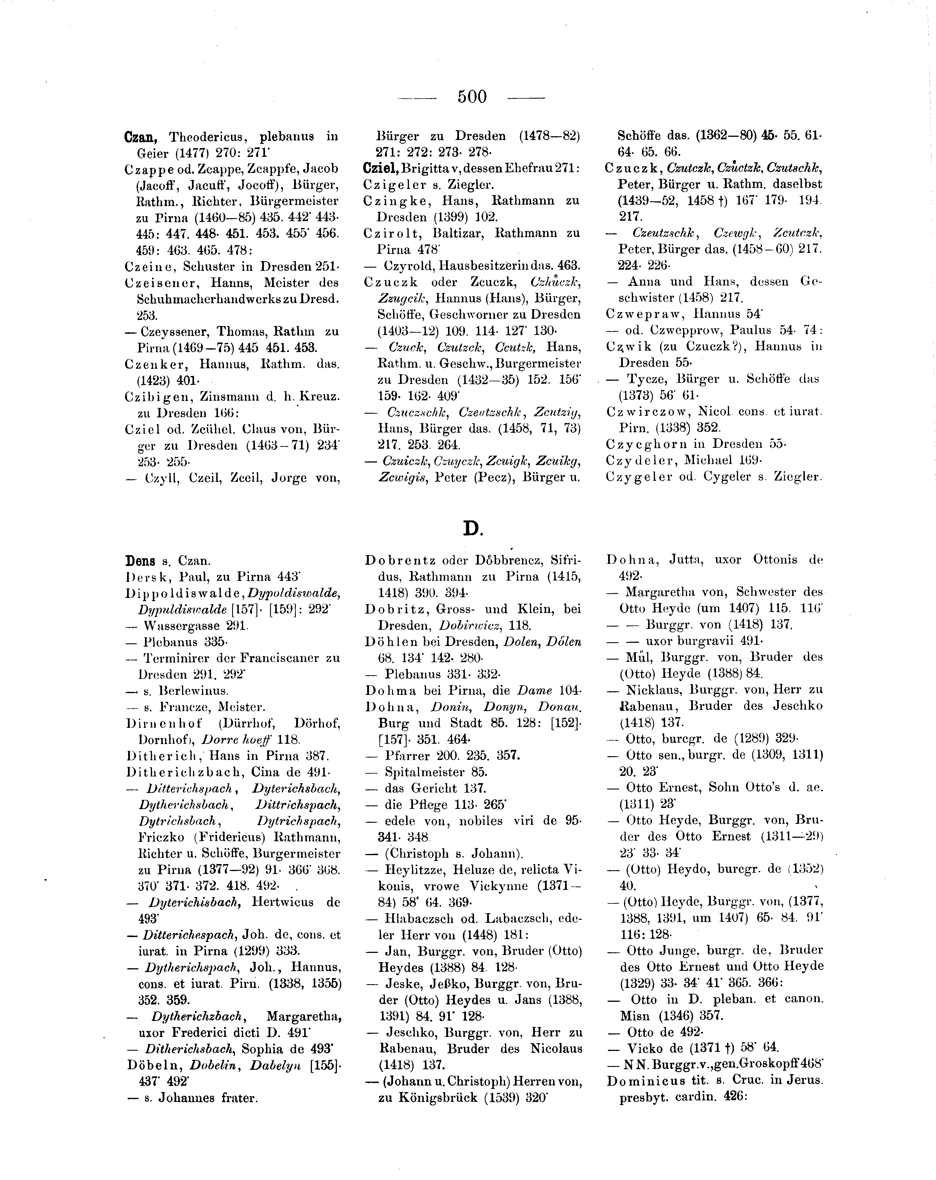 Historische Urkunde Seite 500 aus Band cds2_05