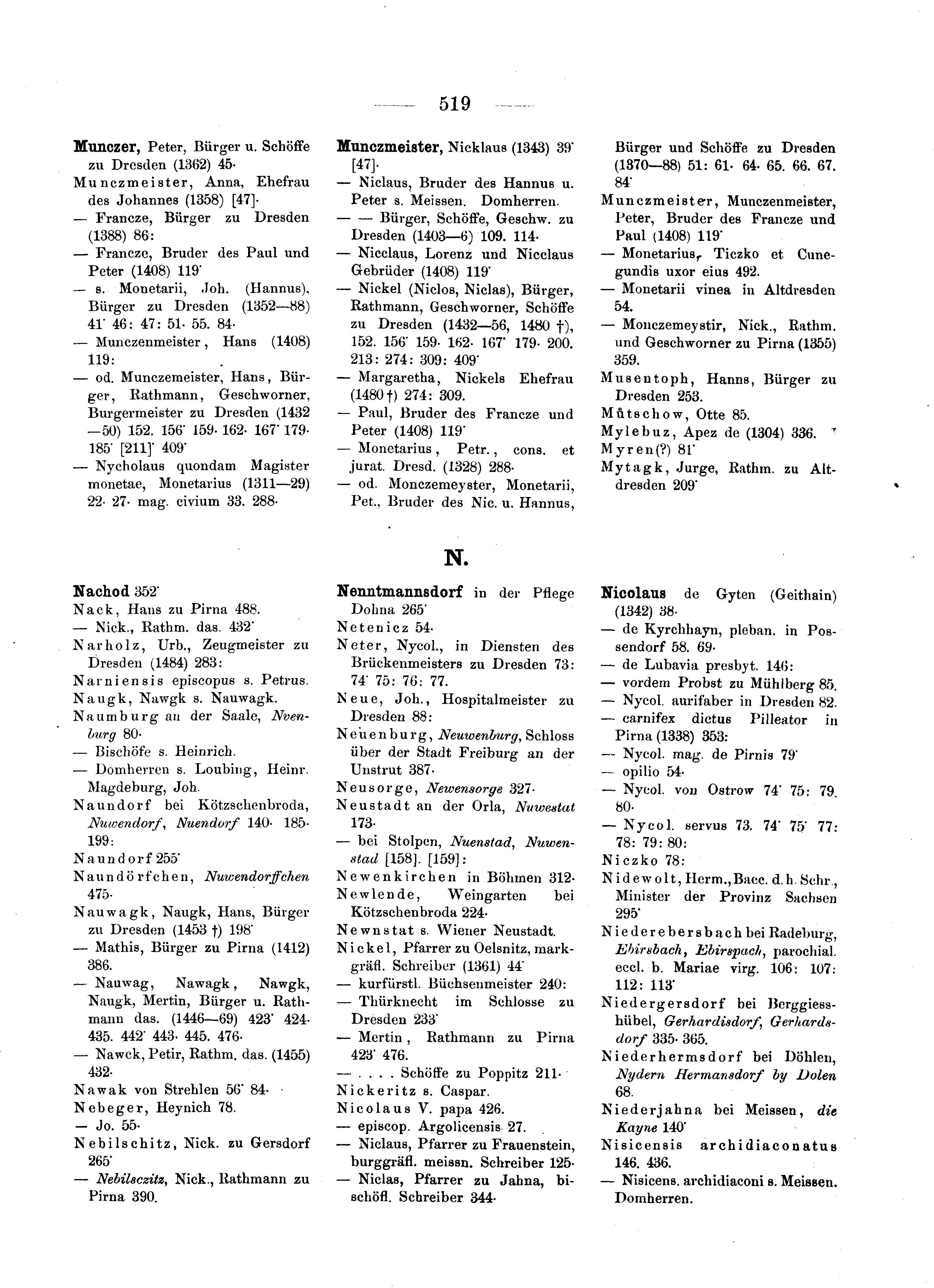 Historische Urkunde Seite 519 aus Band cds2_05