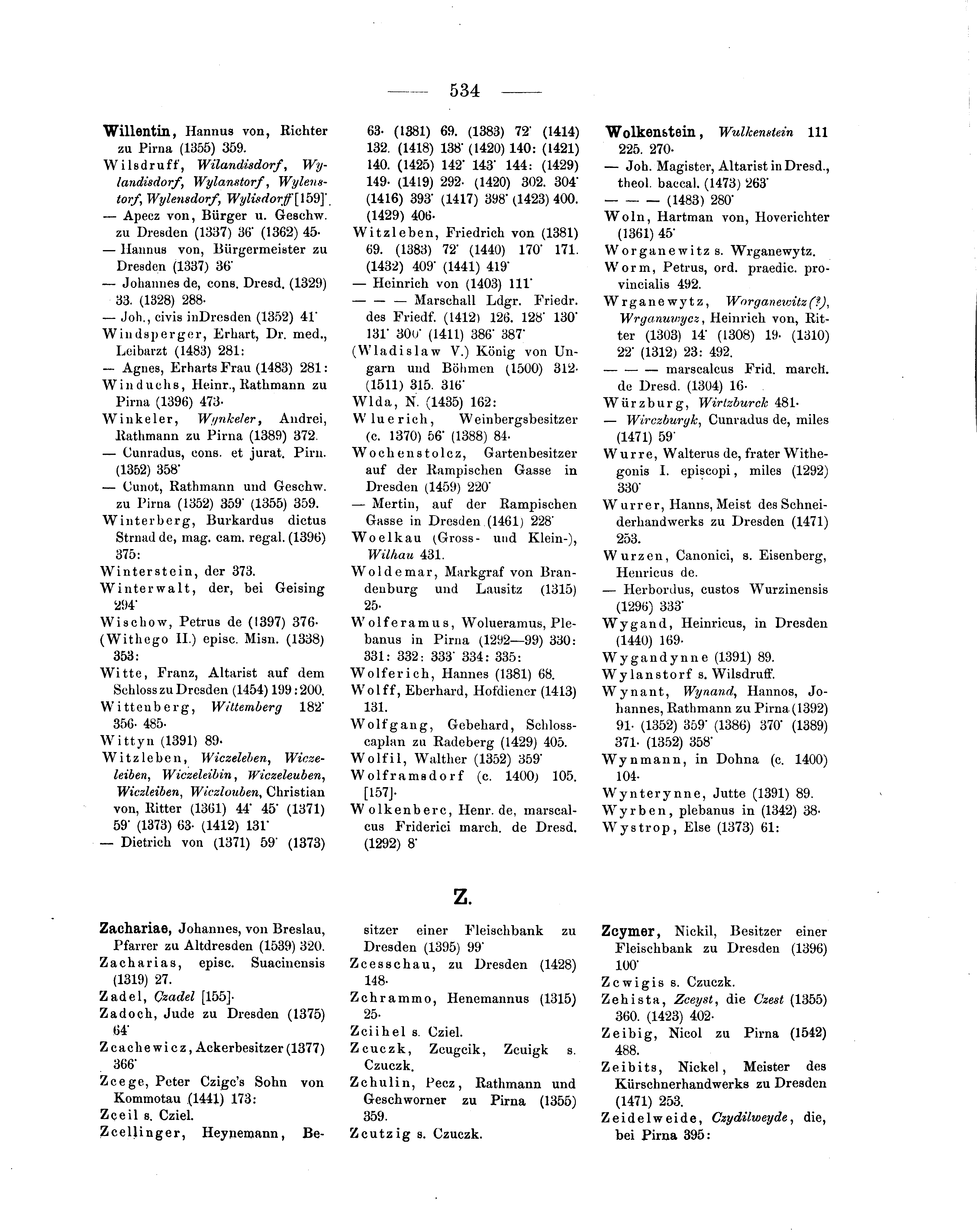 Historische Urkunde Seite 534 aus Band cds2_05