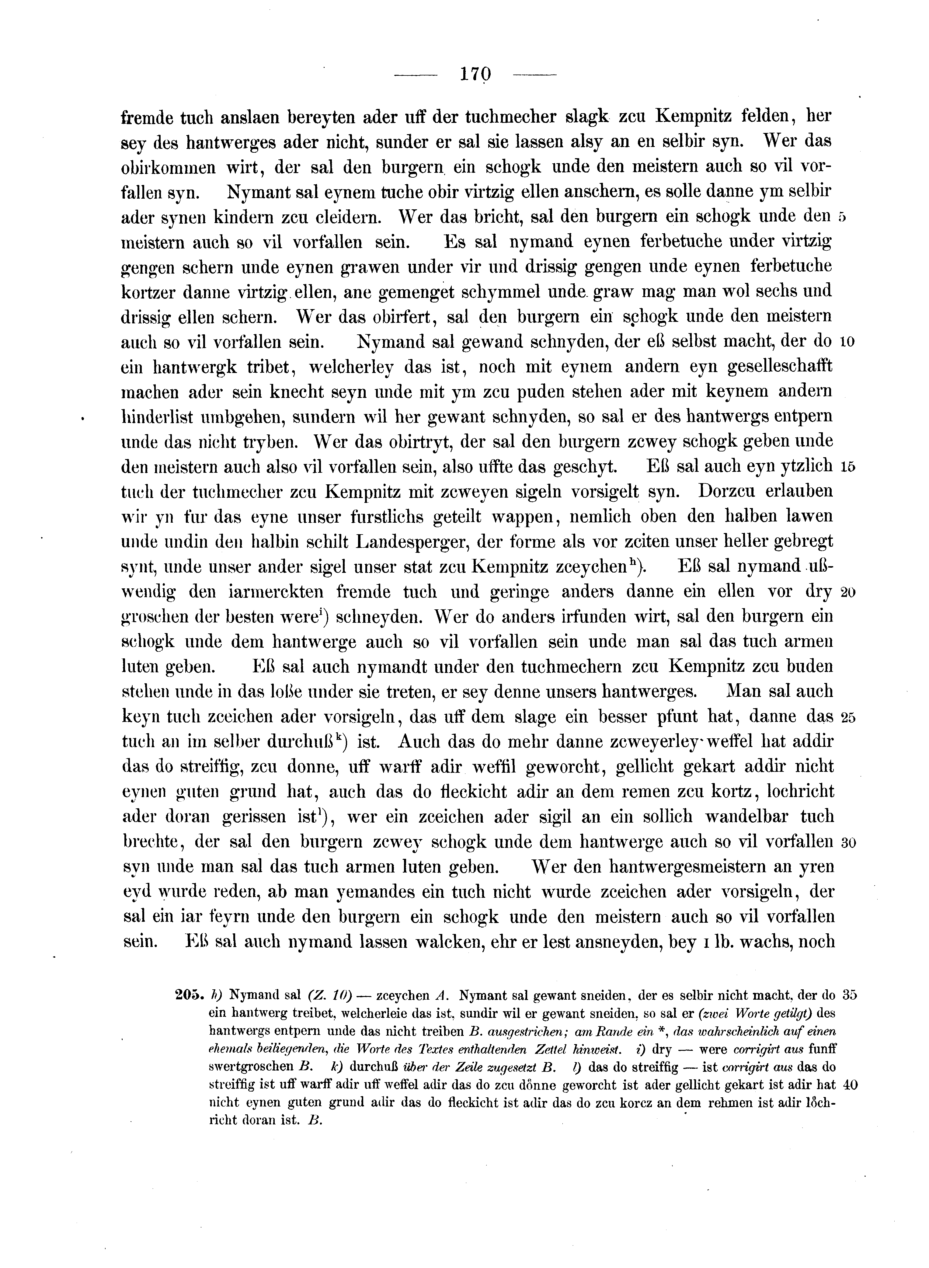 Historische Urkunde Seite 170 aus Band cds2_06