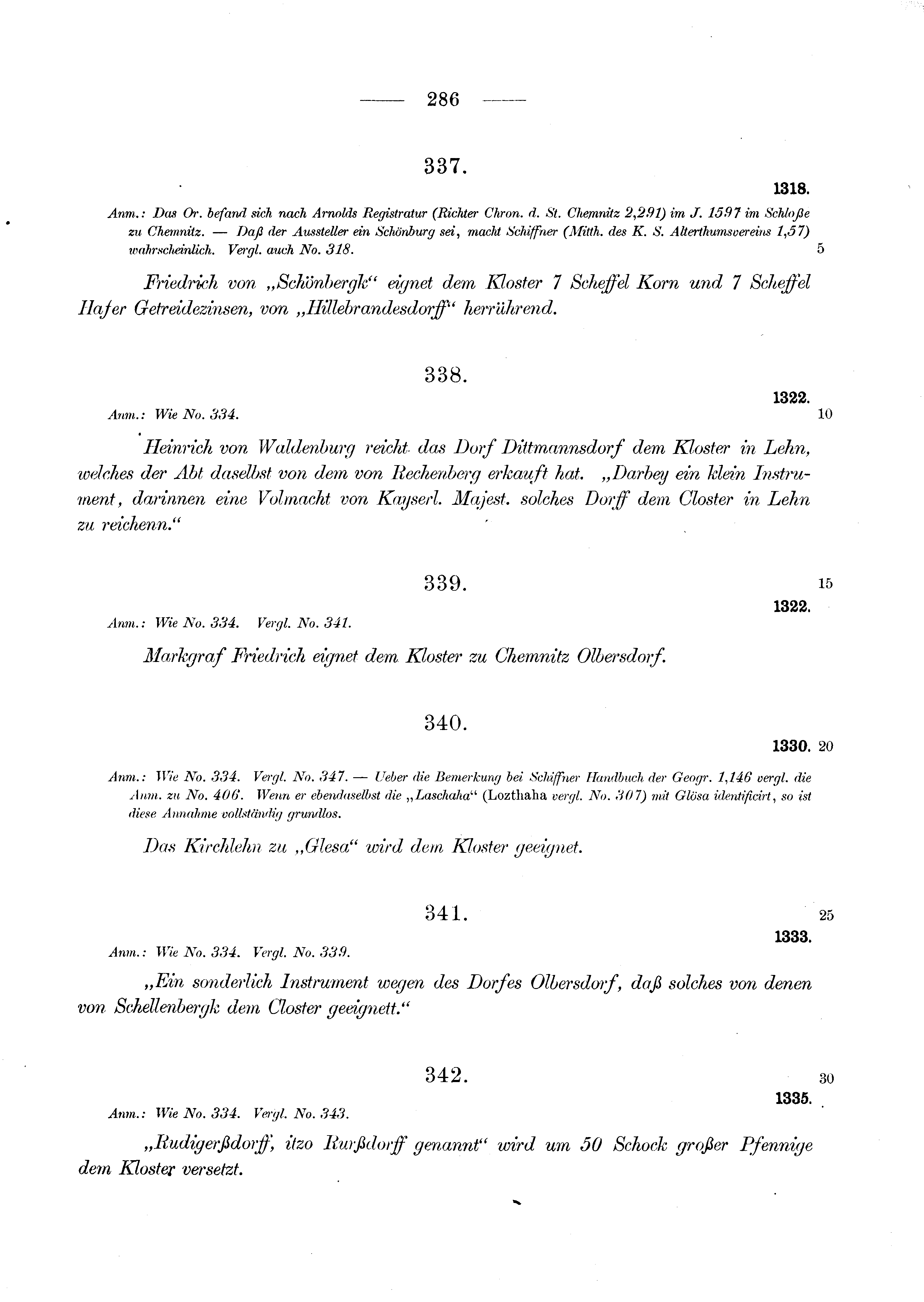 Historische Urkunde Seite 286 aus Band cds2_06