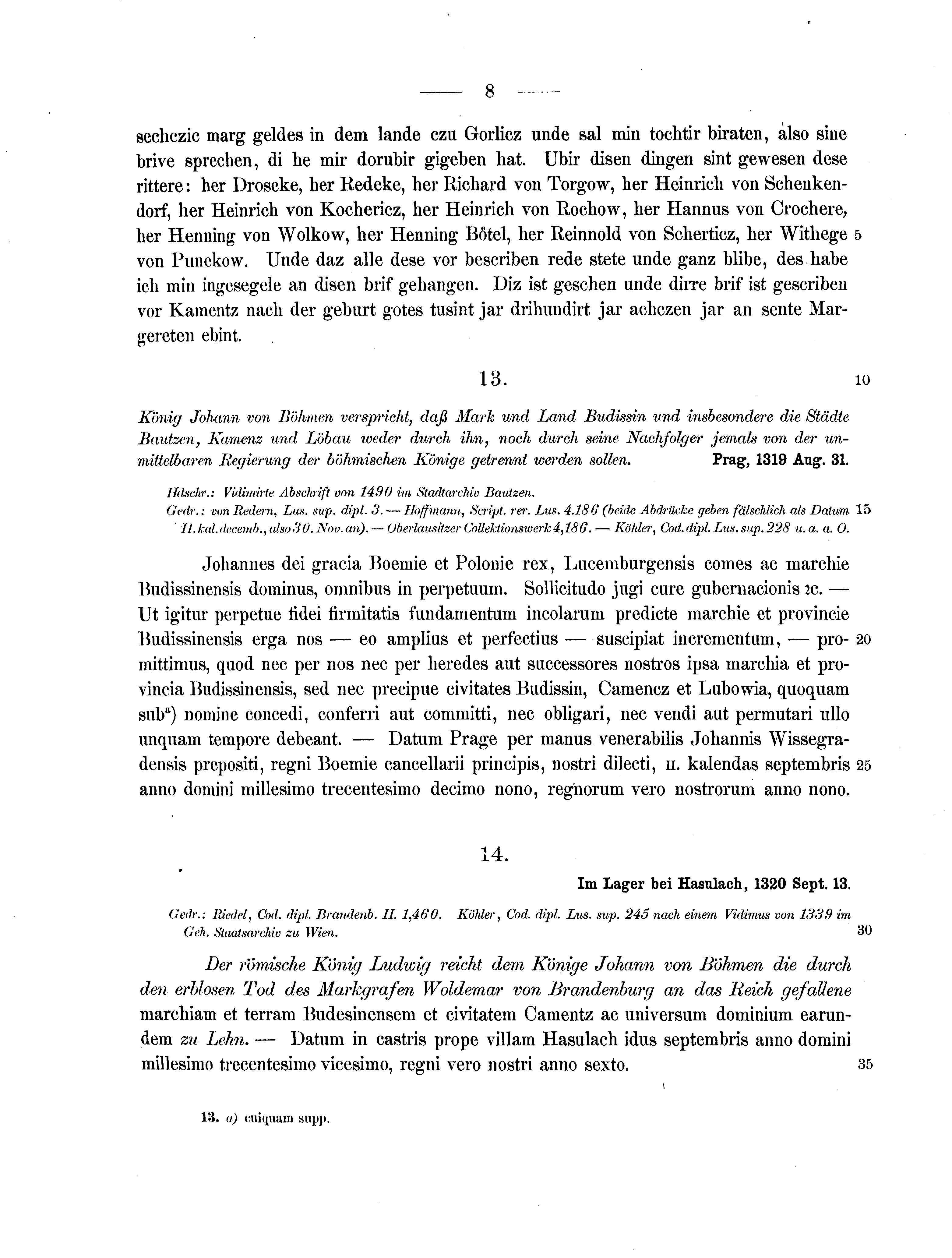 Historische Urkunde Seite 8 aus Band cds2_07