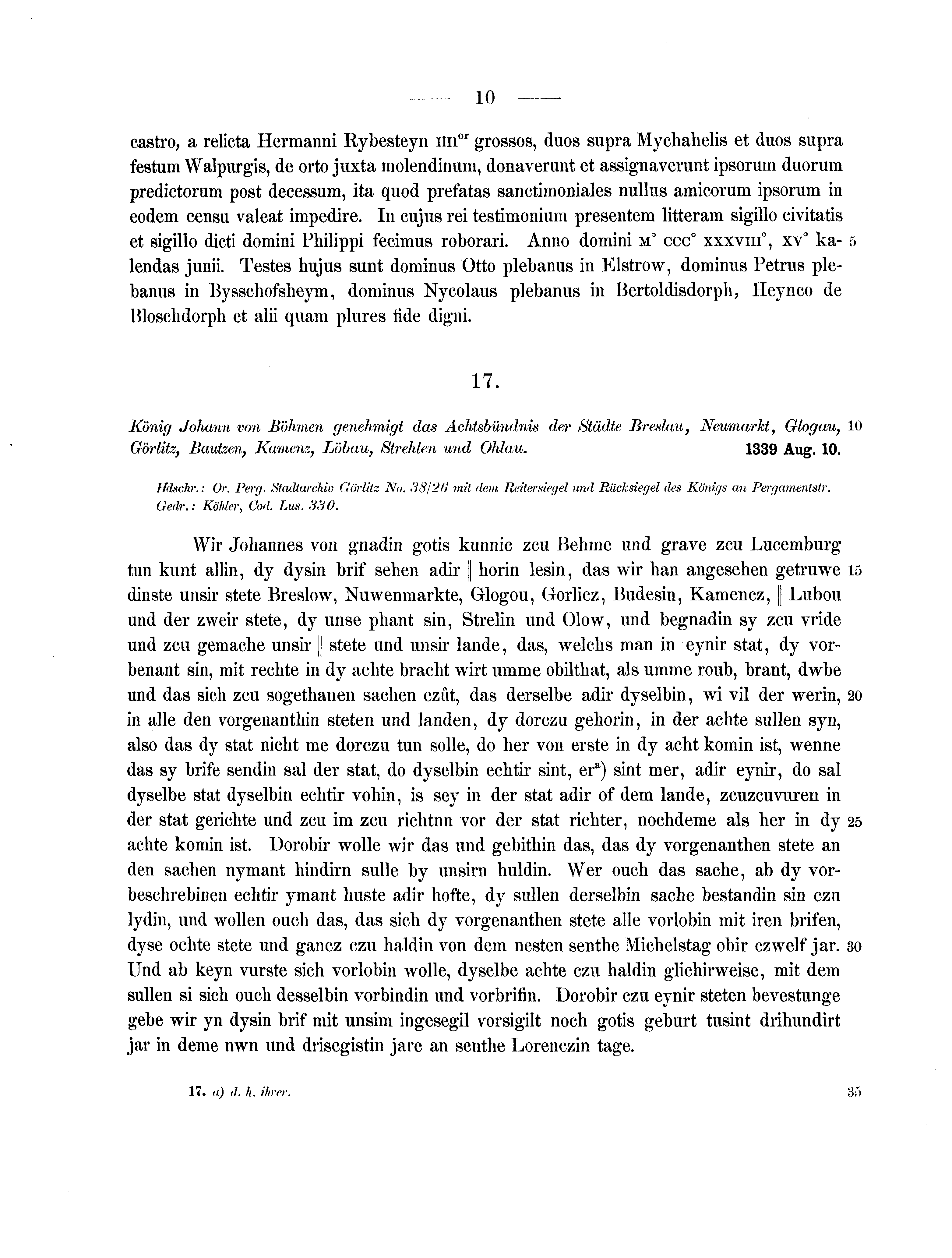 Historische Urkunde Seite 10 aus Band cds2_07