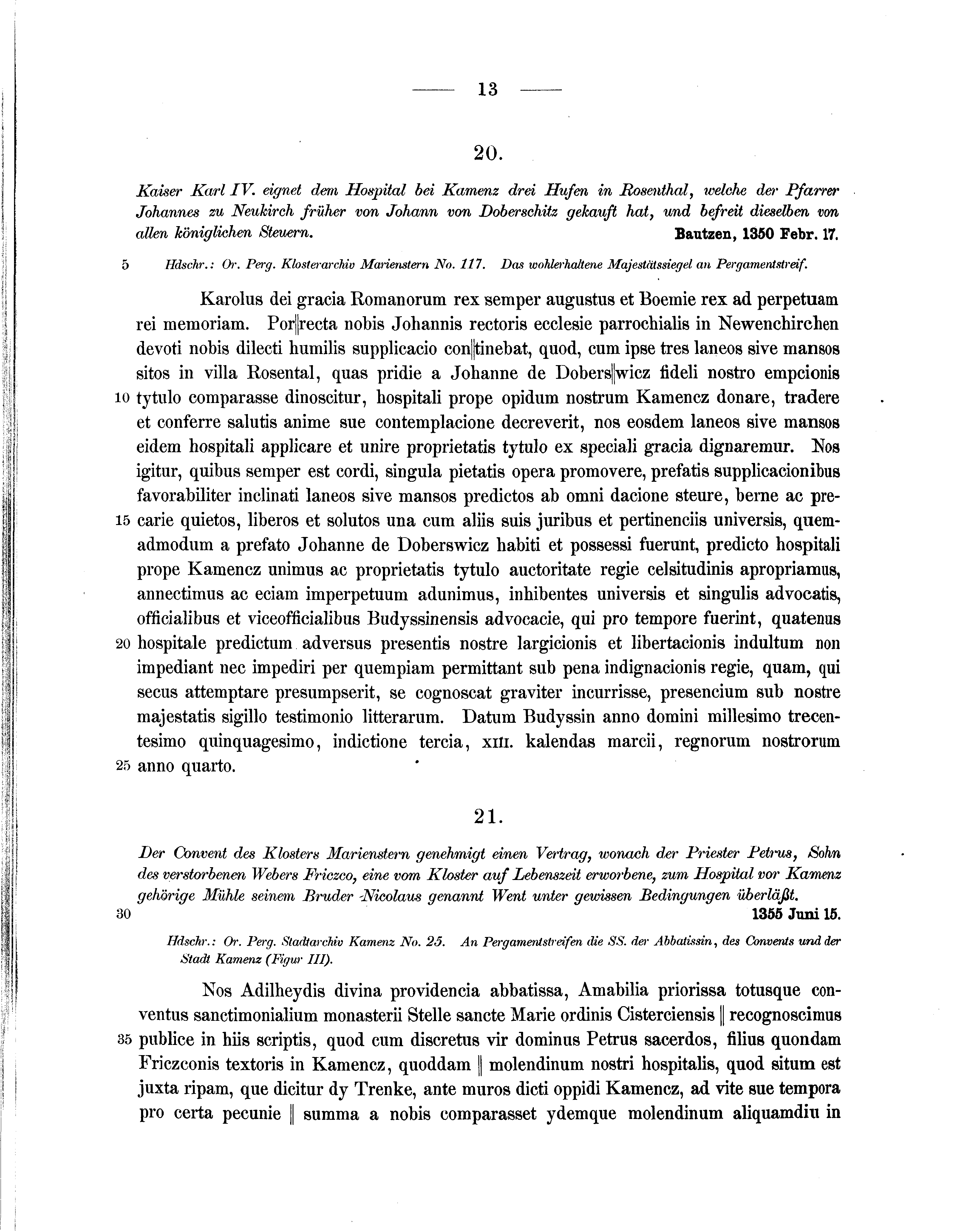 Historische Urkunde Seite 13 aus Band cds2_07