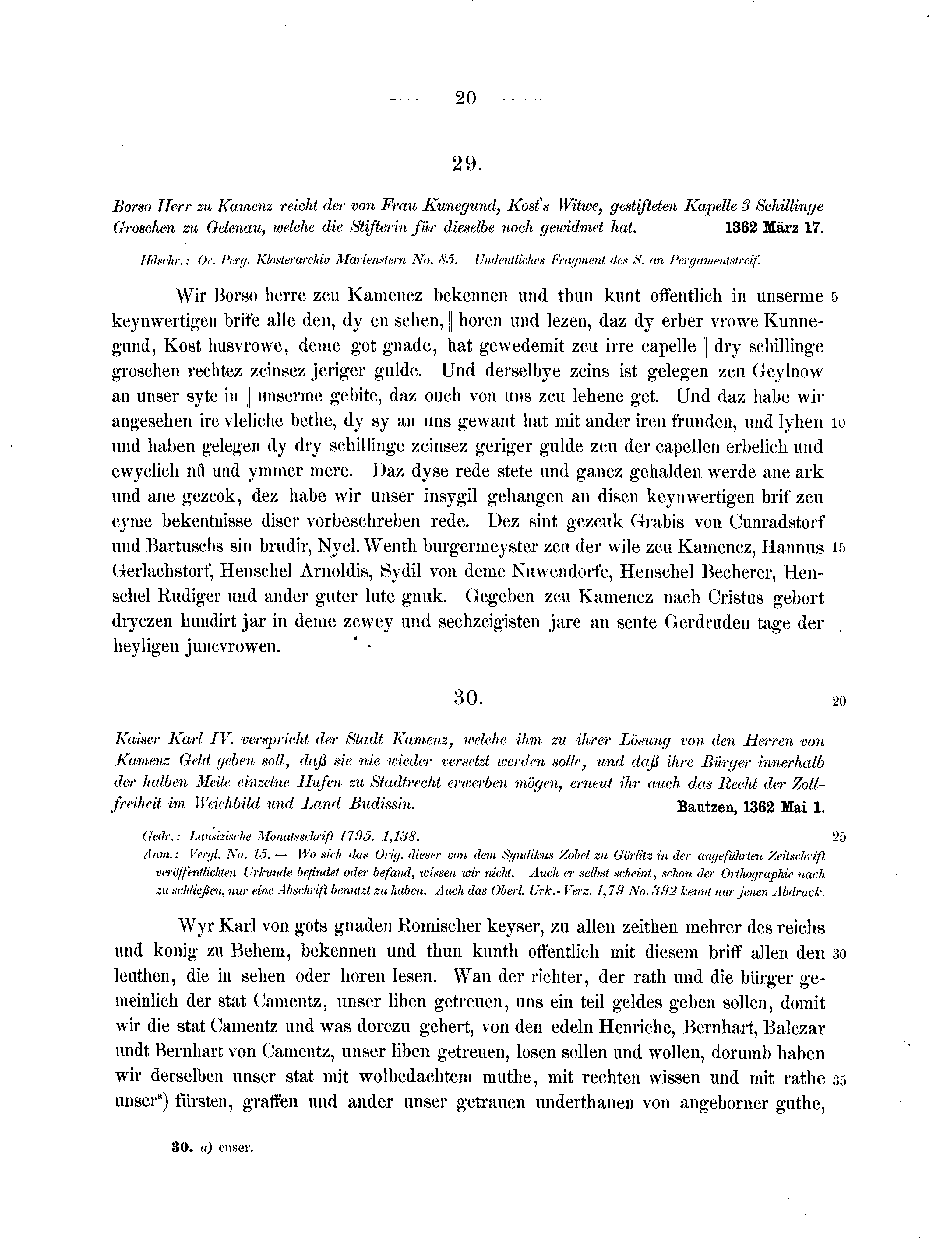 Historische Urkunde Seite 20 aus Band cds2_07