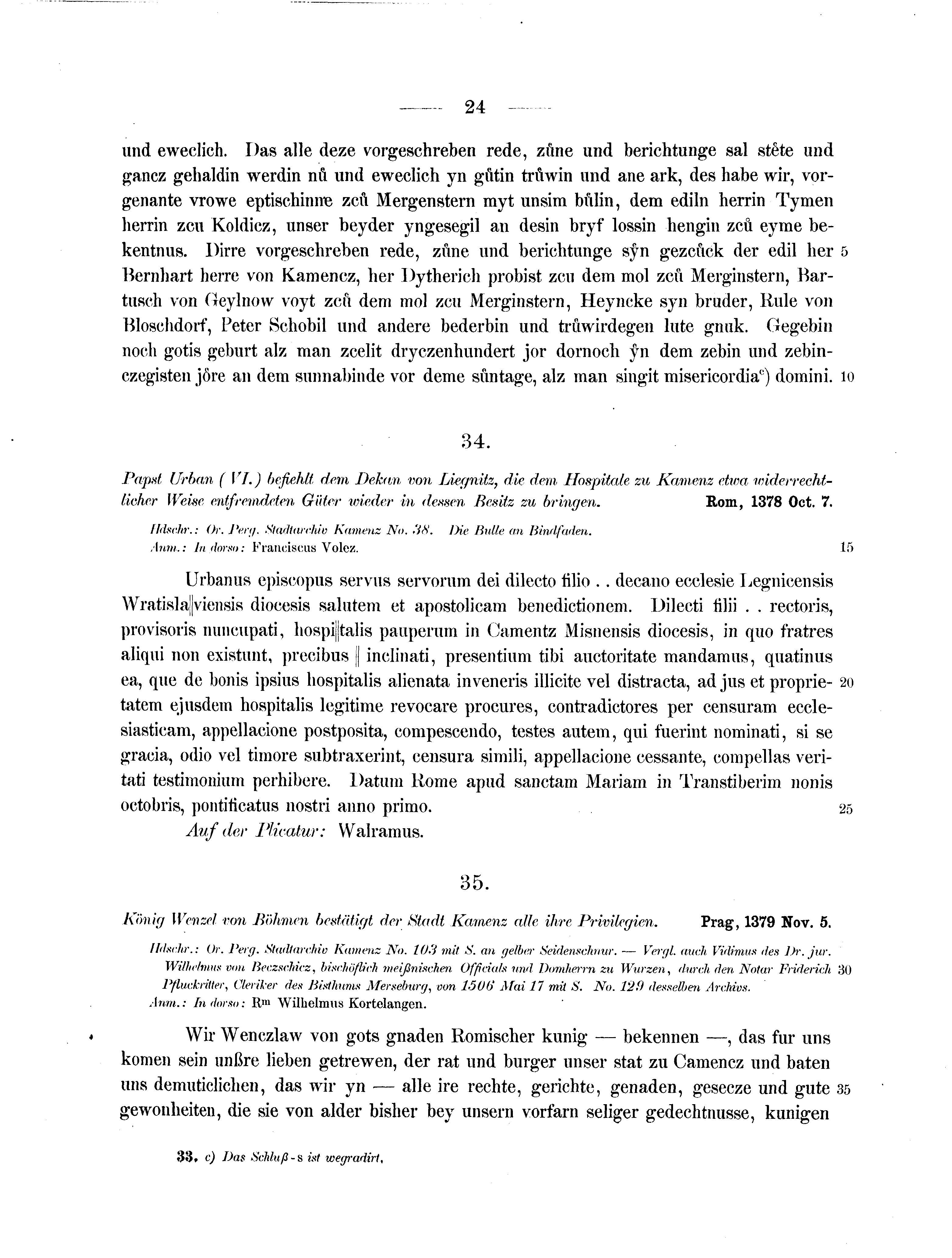 Historische Urkunde Seite 24 aus Band cds2_07