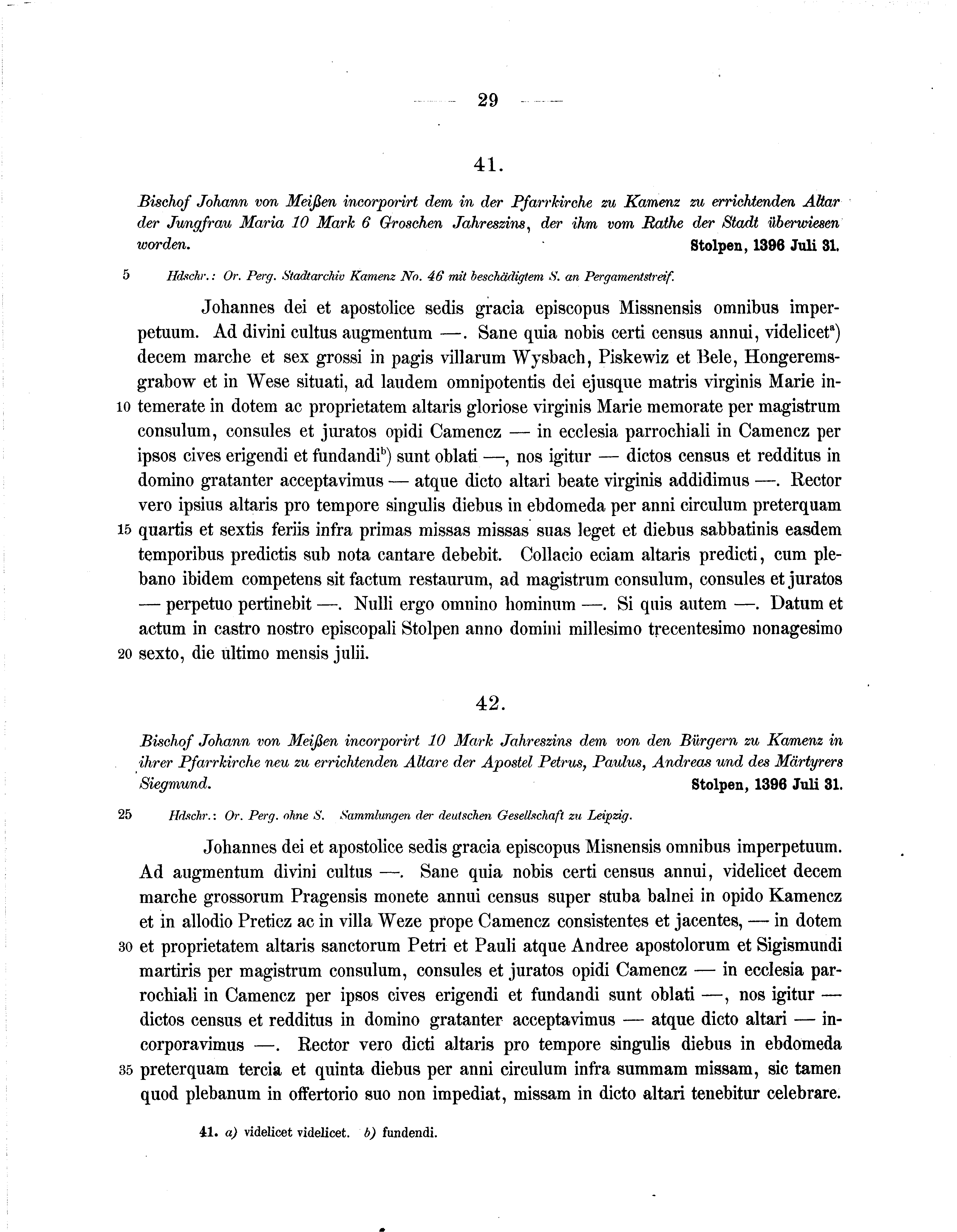 Historische Urkunde Seite 29 aus Band cds2_07