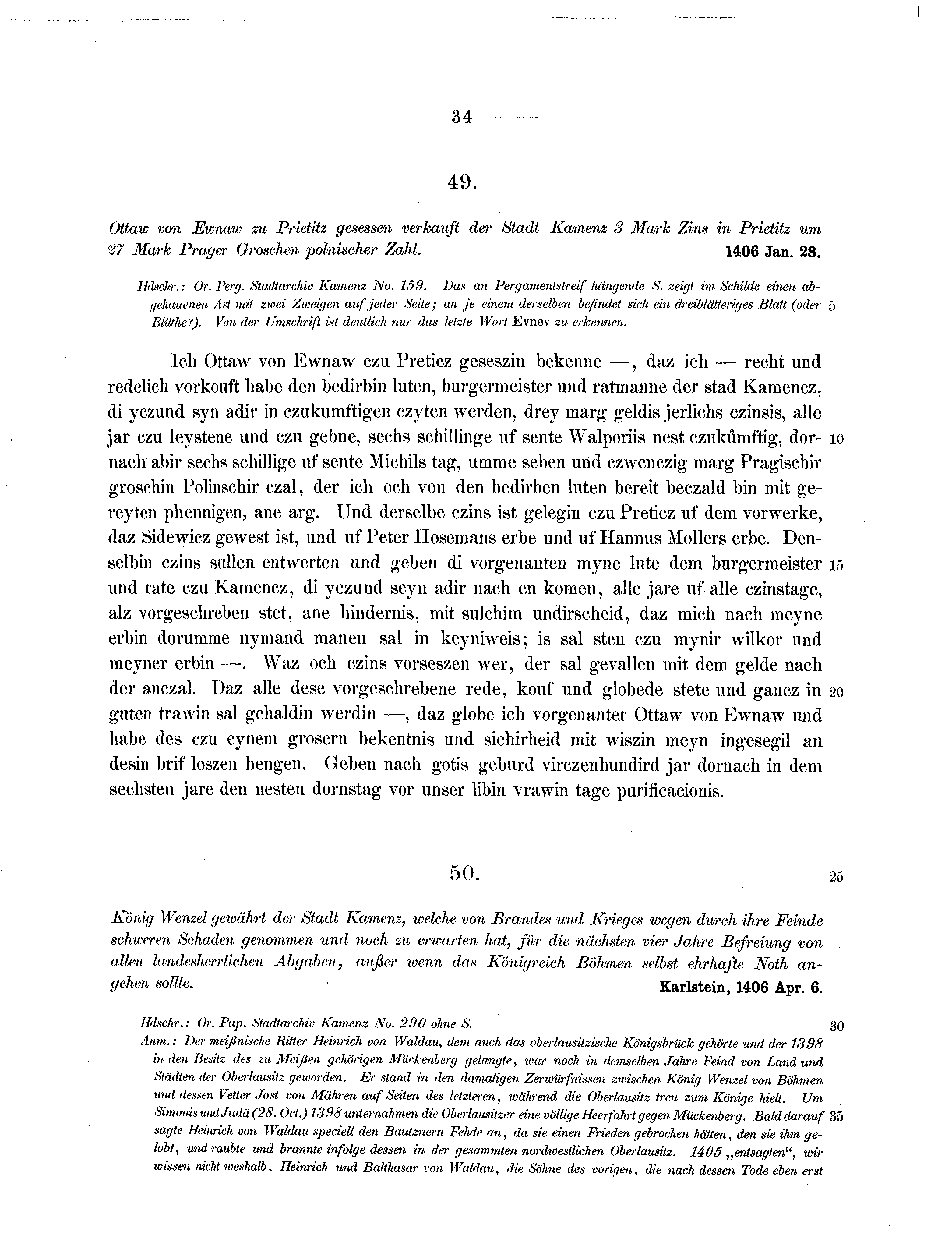 Historische Urkunde Seite 34 aus Band cds2_07