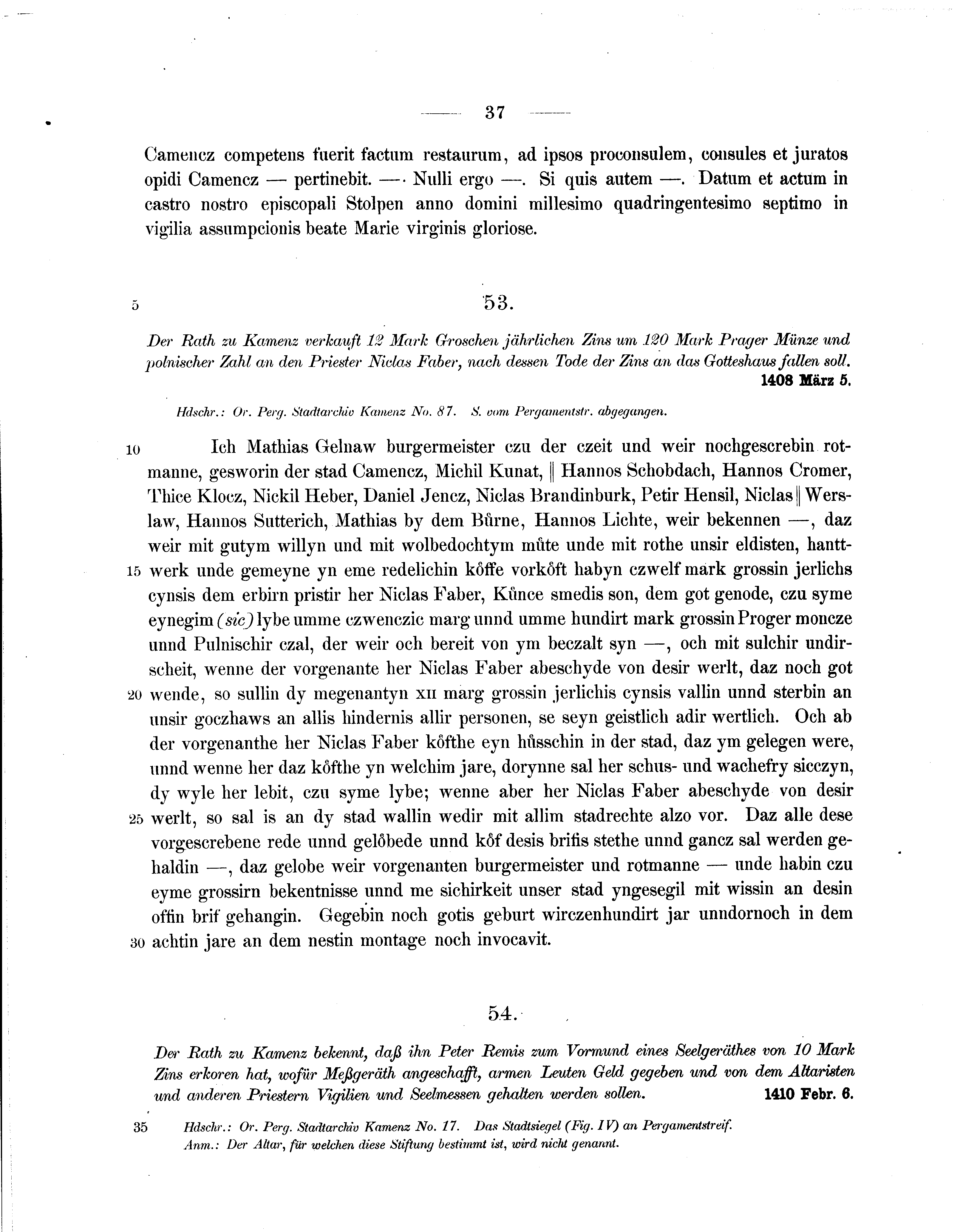 Historische Urkunde Seite 37 aus Band cds2_07