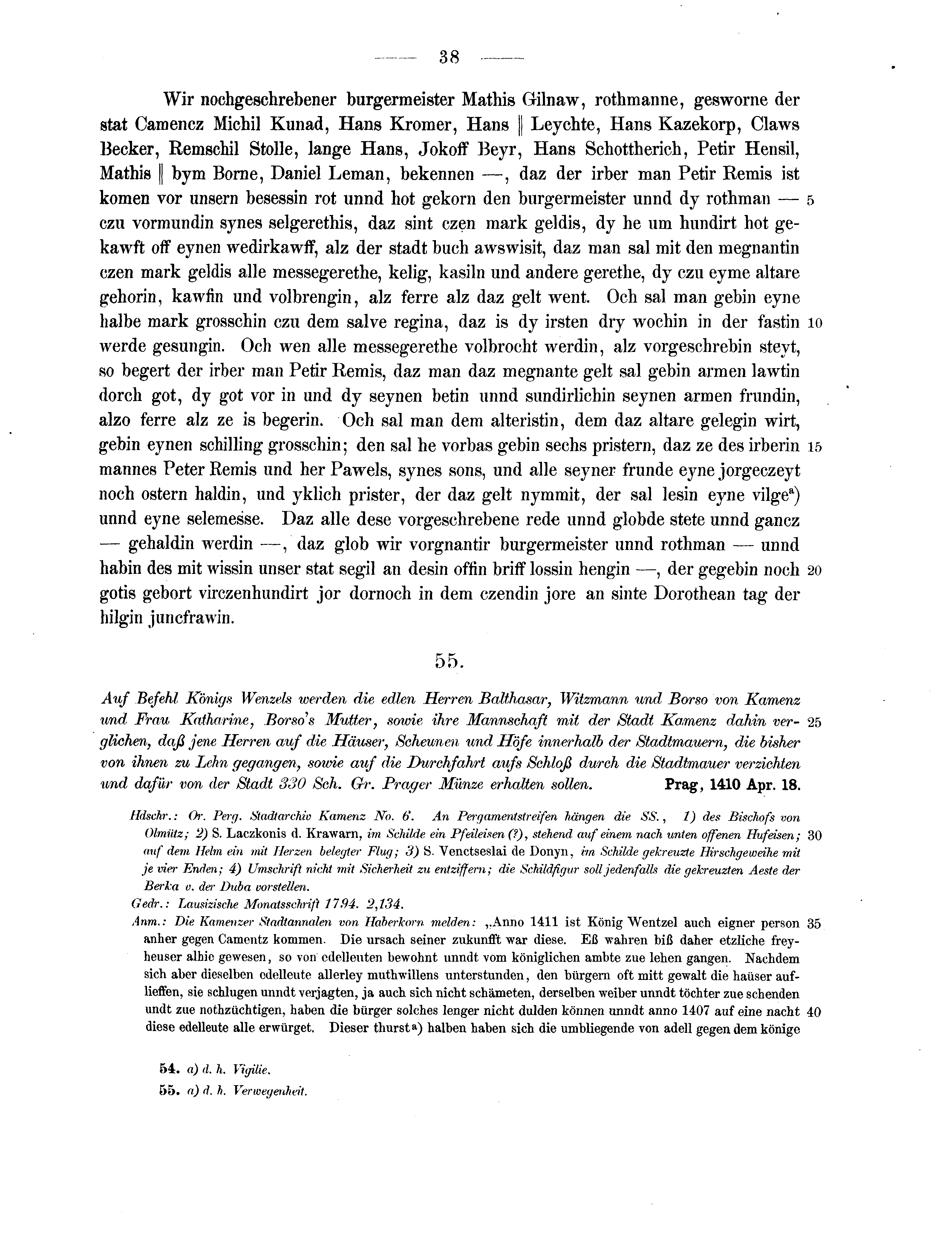 Historische Urkunde Seite 38 aus Band cds2_07